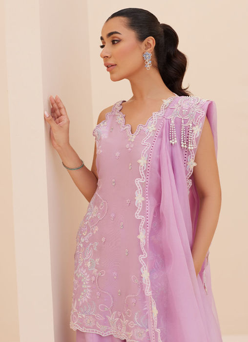Farah Talib Aziz Lilliana Lilac Shirt and Dupatta Online Shopping