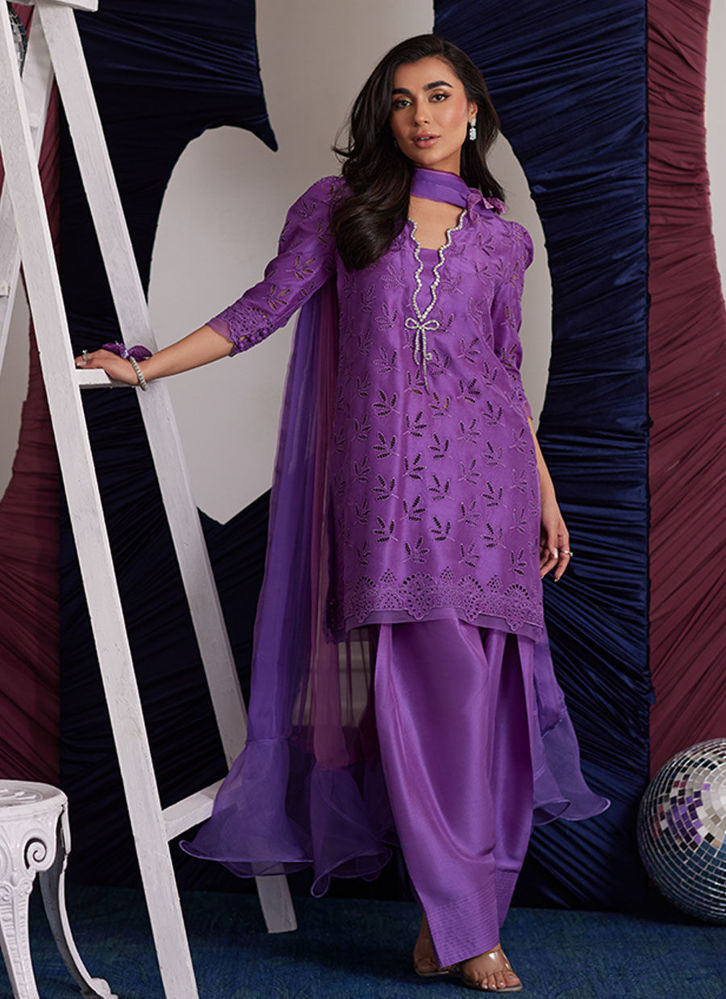 Farah Talib Aziz Illy Grape Shirt And Dupatta Online Shopping