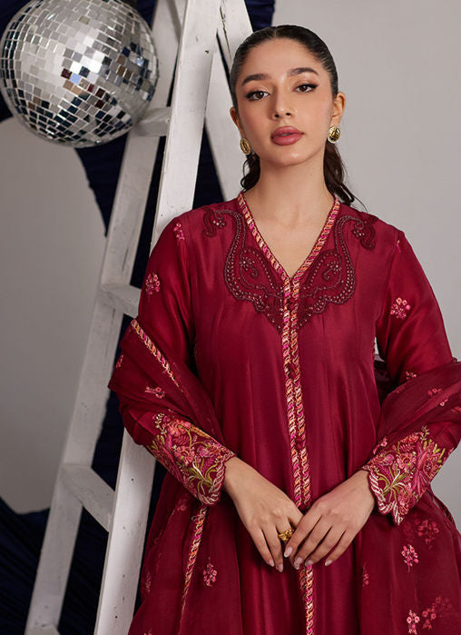 Farah Talib Aziz Miko Crimson Kalidaar And Dupatta Online Shopping