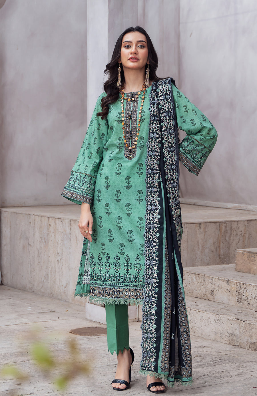 Al Zohaib CBL-V3-24-12 Cutwork Bliss Lawn Dupatta Edition 2024