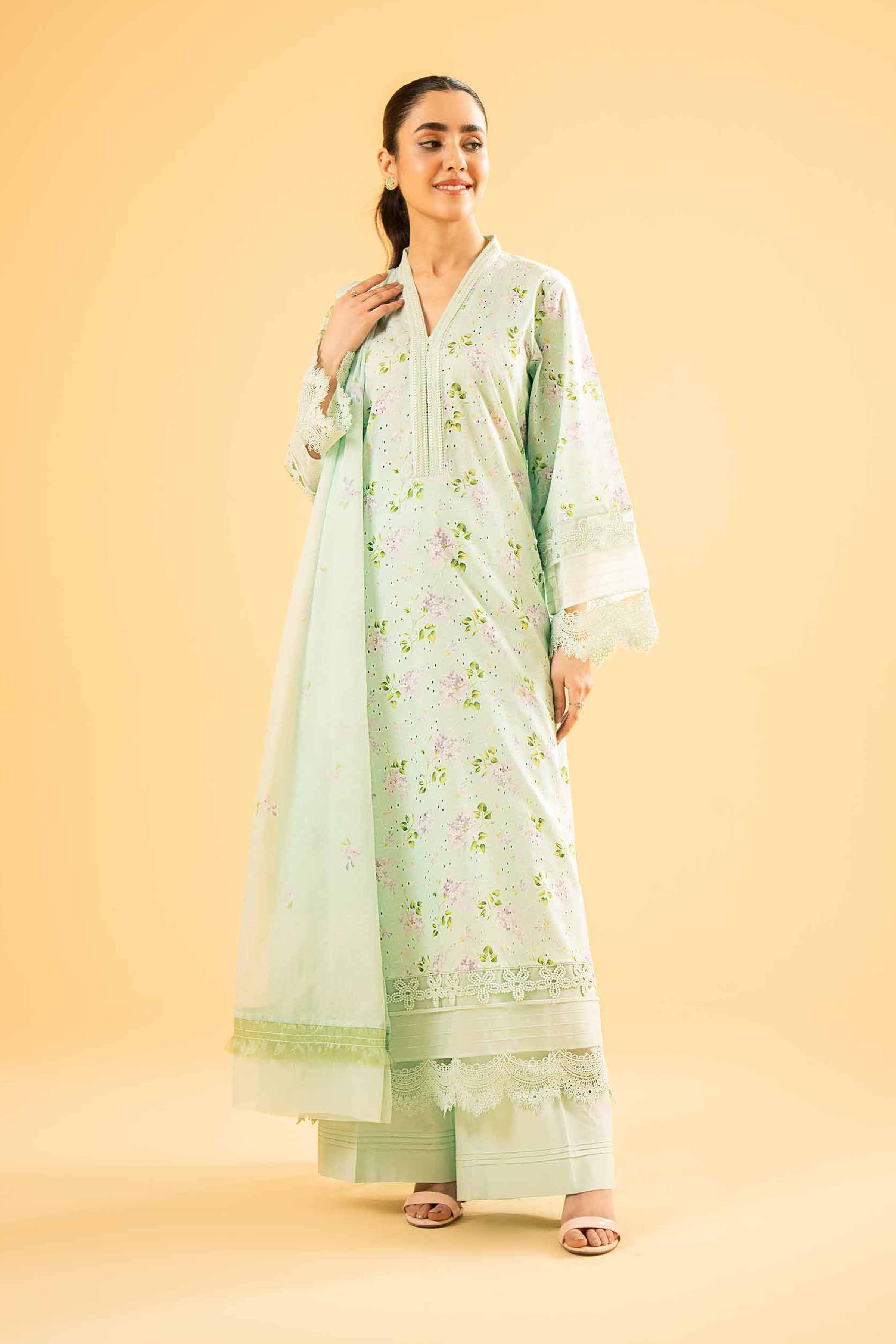 Nishat Linen 3 Piece - Digital Printed Embroidered Suit - 42401965 Online Shopping
