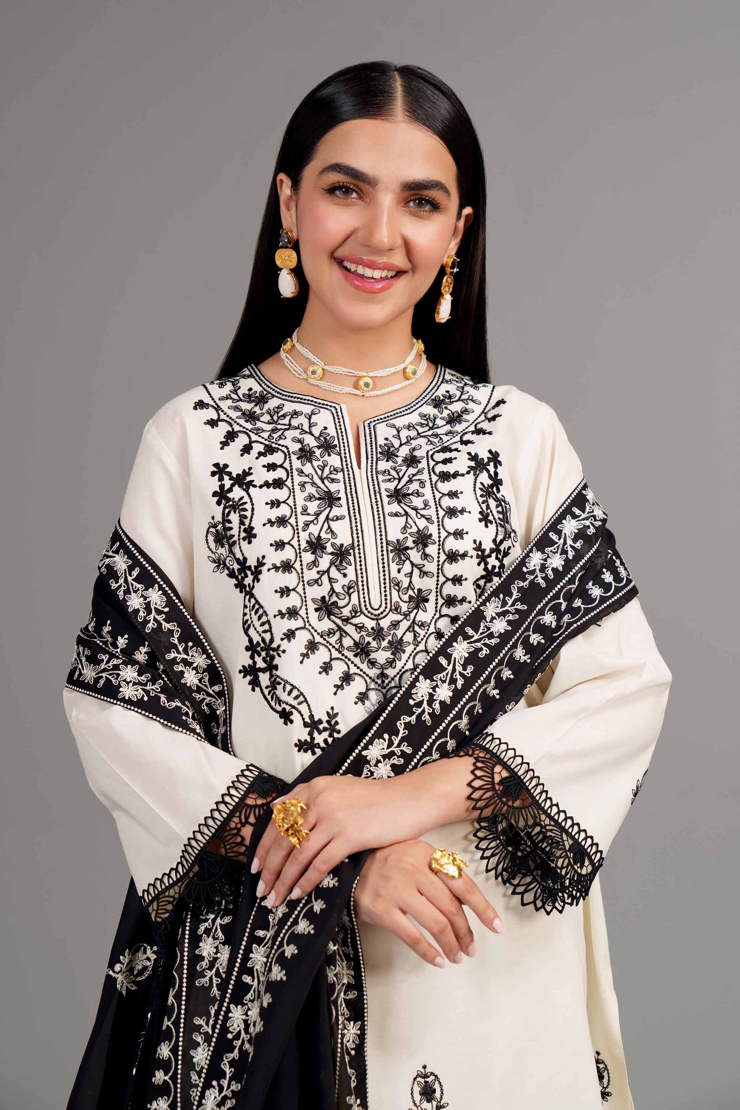 Nishat Linen 3 Piece - Embroidered Suit - 42401994 Online Shopping