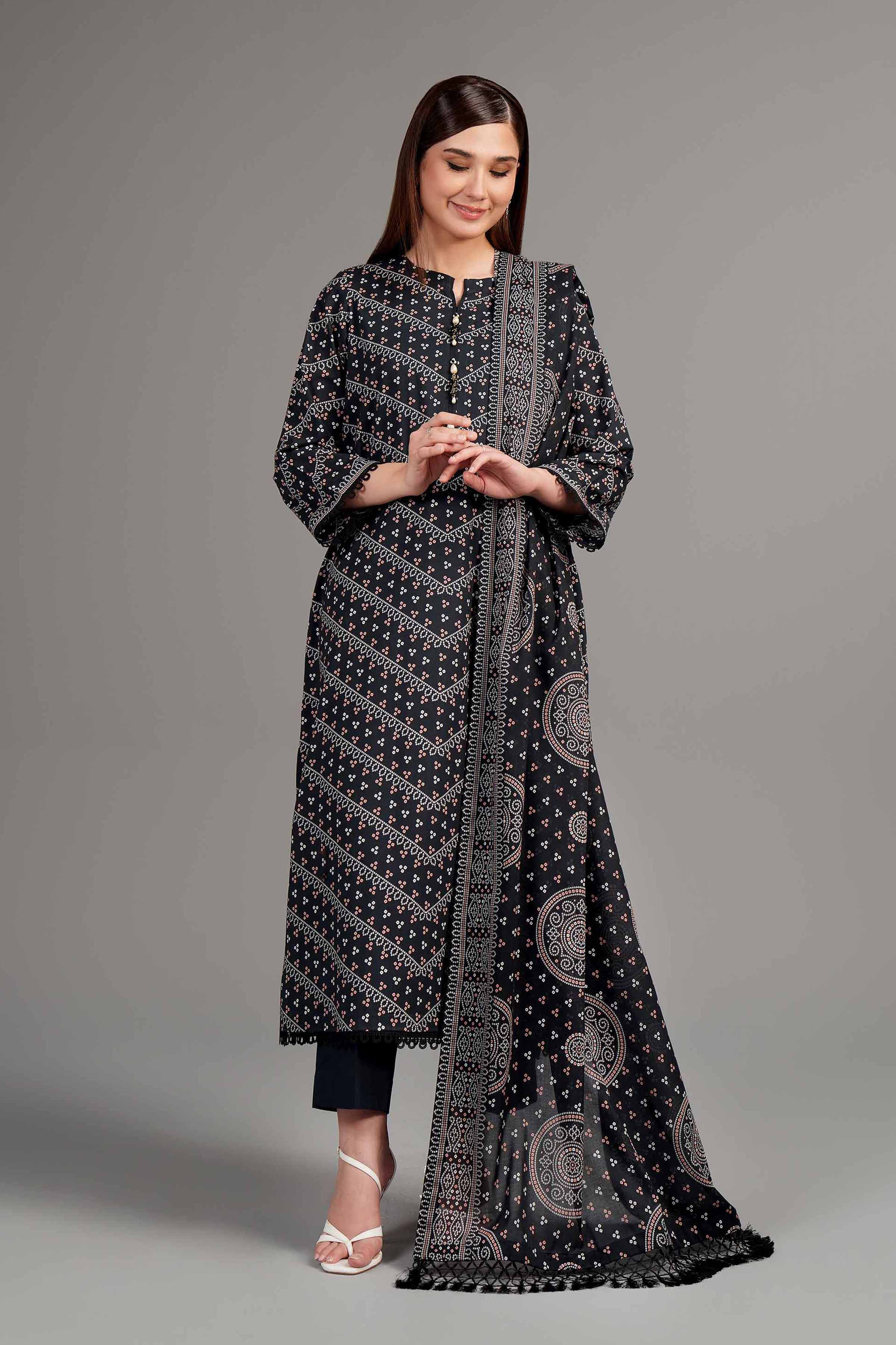 Nishat Linen 3 Piece - Printed Suit - 42402004 Online Shopping