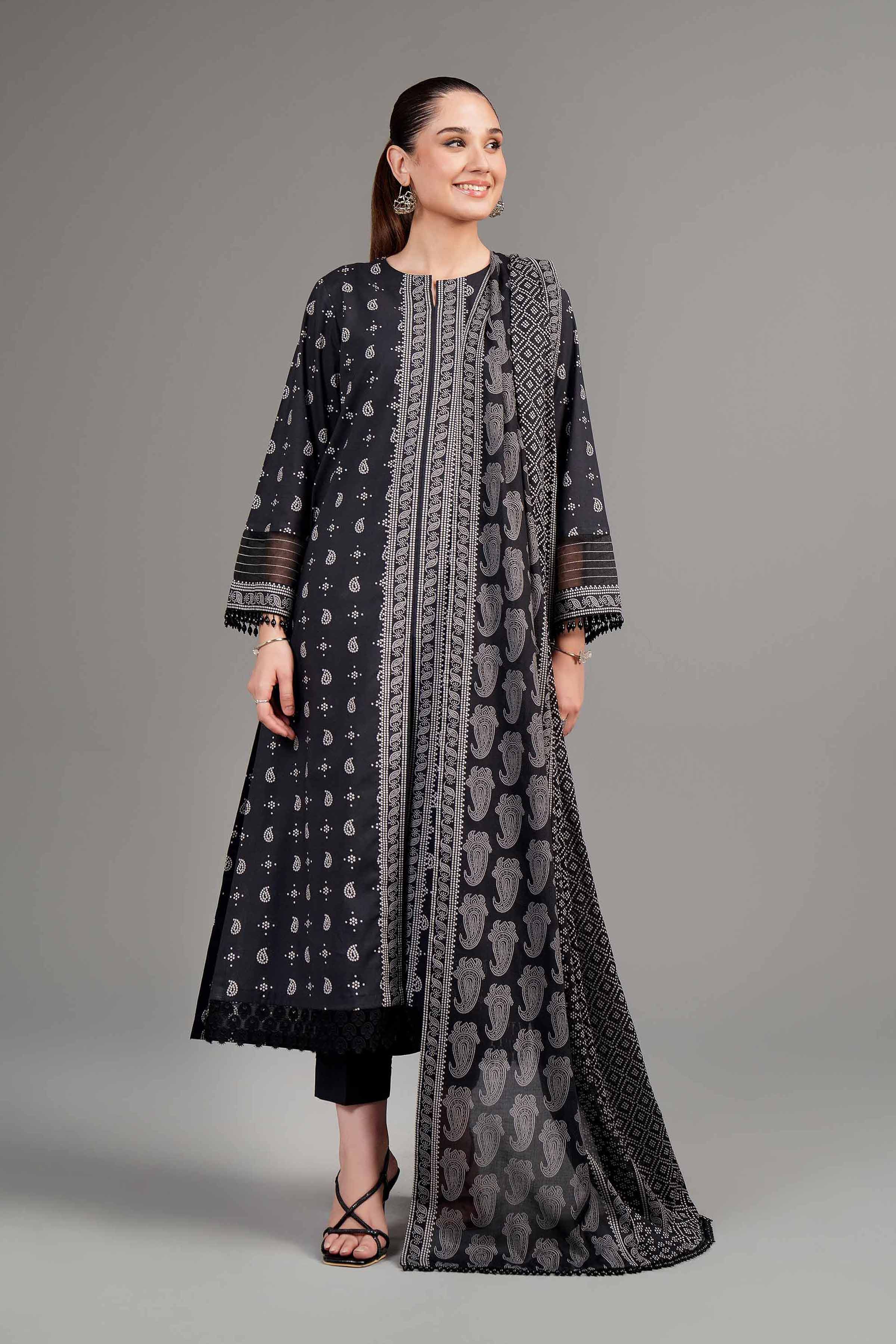 Nishat Linen 3 Piece - Printed Suit - 42402008 Online Shopping