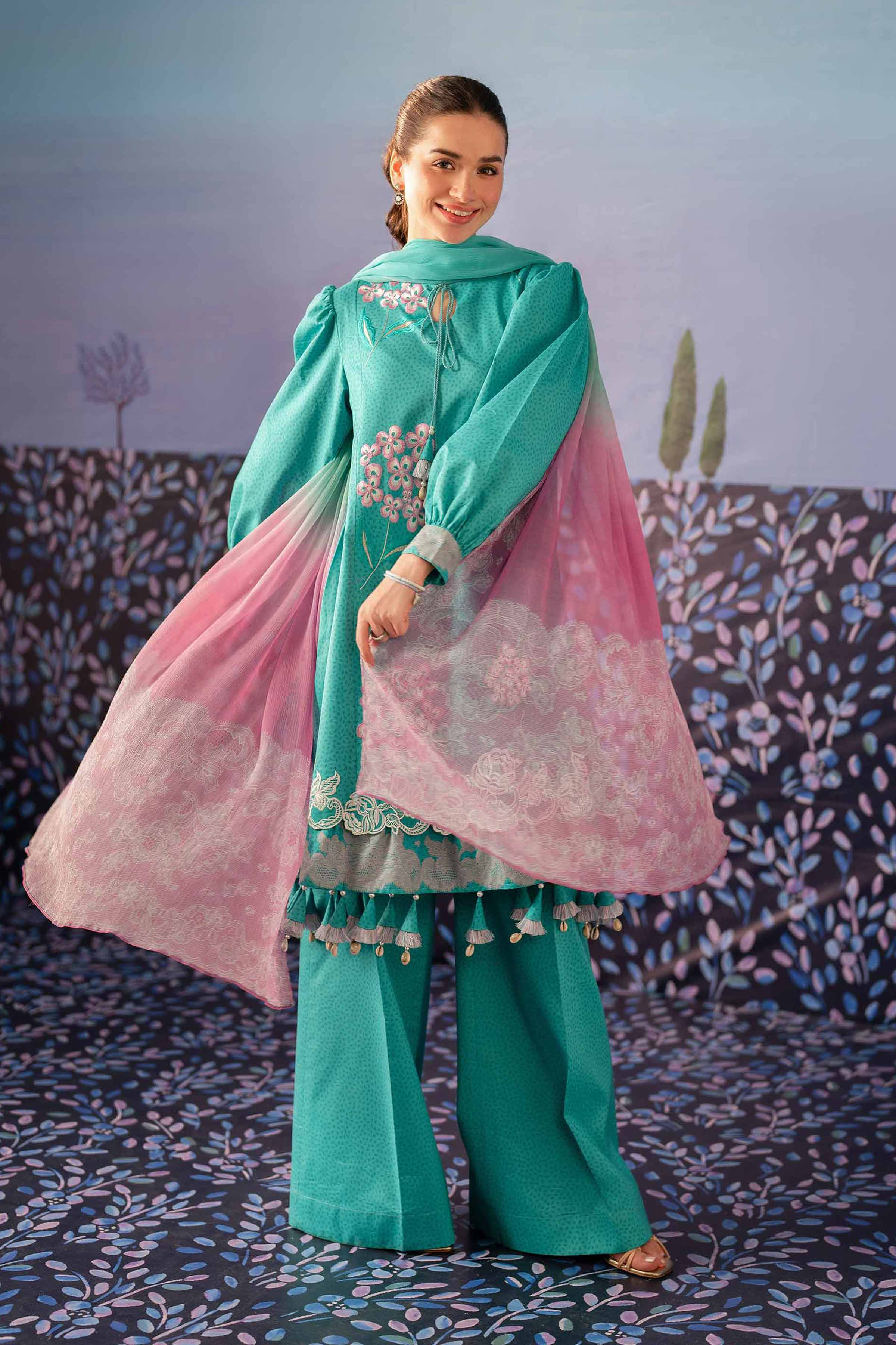 Nishat Linen 3 Piece - Printed Embroidered Suit - 42501086 Online Shopping