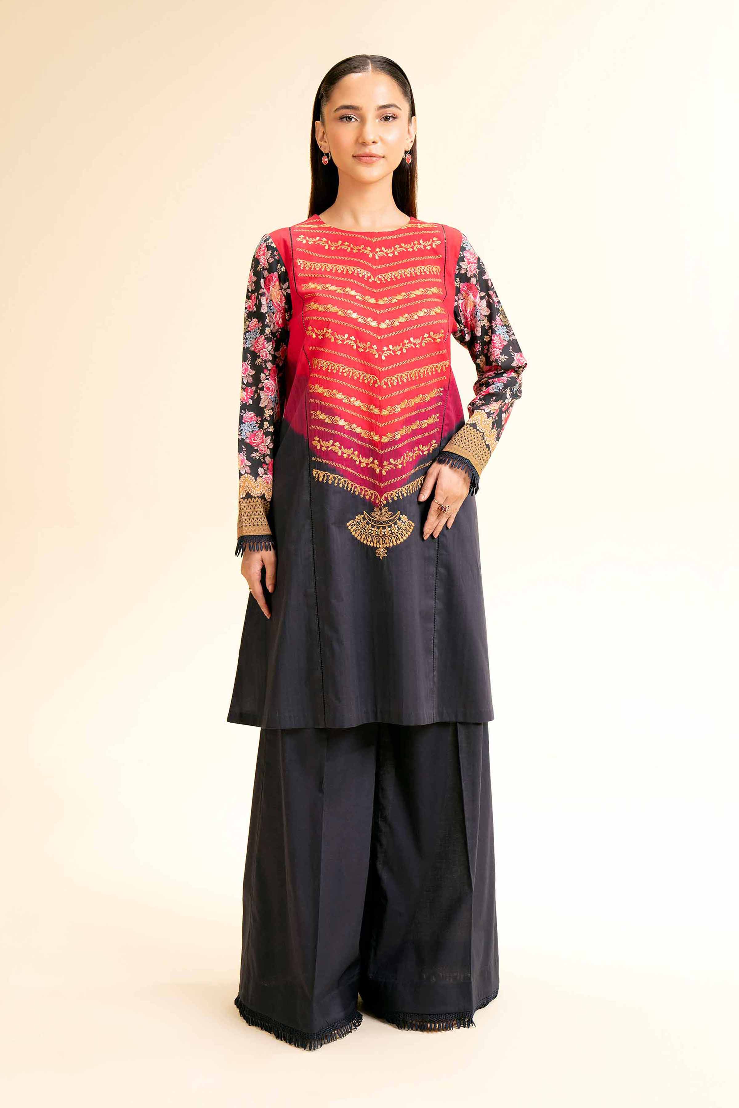 Nishat Linen 2 Piece - Digital Printed Embroidered Suit - 42501151 Online Shopping