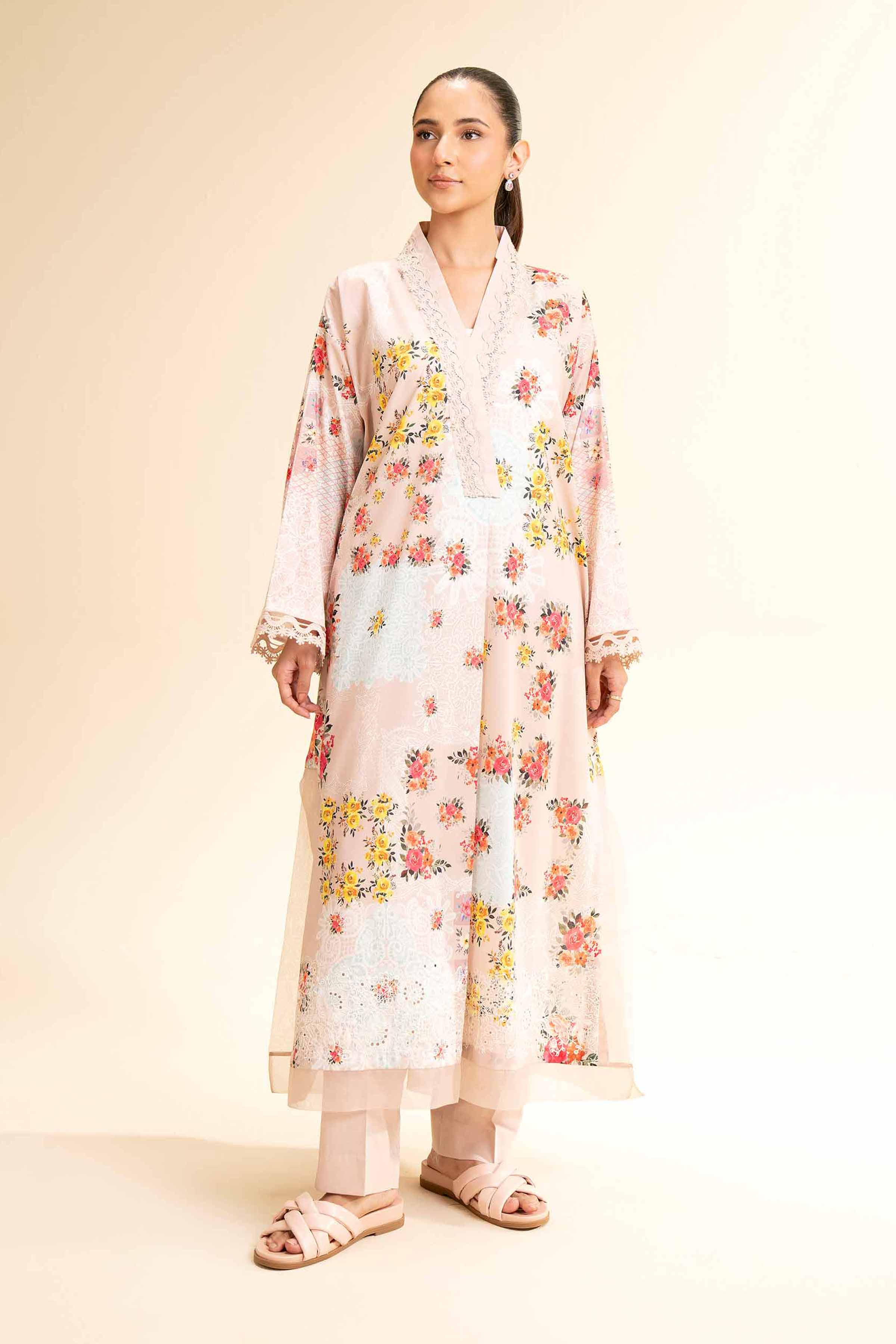 Nishat Linen 2 Piece - Digital Printed Embroidered Suit - 42501154 Online Shopping