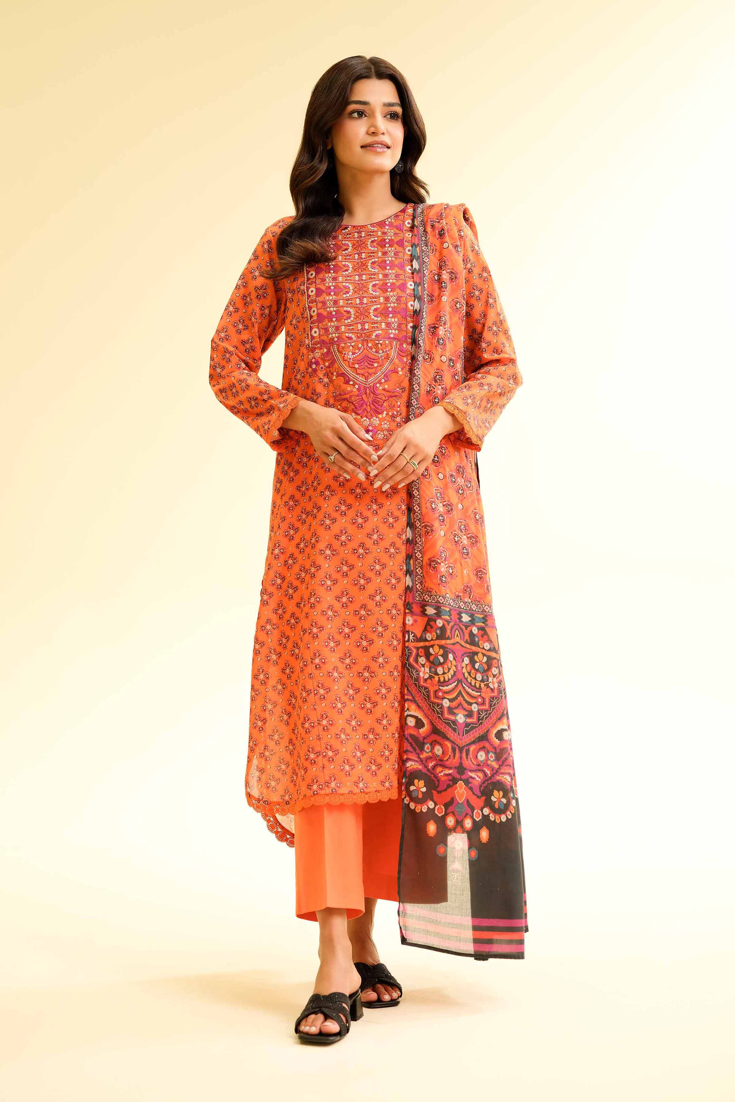 Nishat Linen 2 Piece - Printed Embroidered Suit - 42501164 Online Shopping