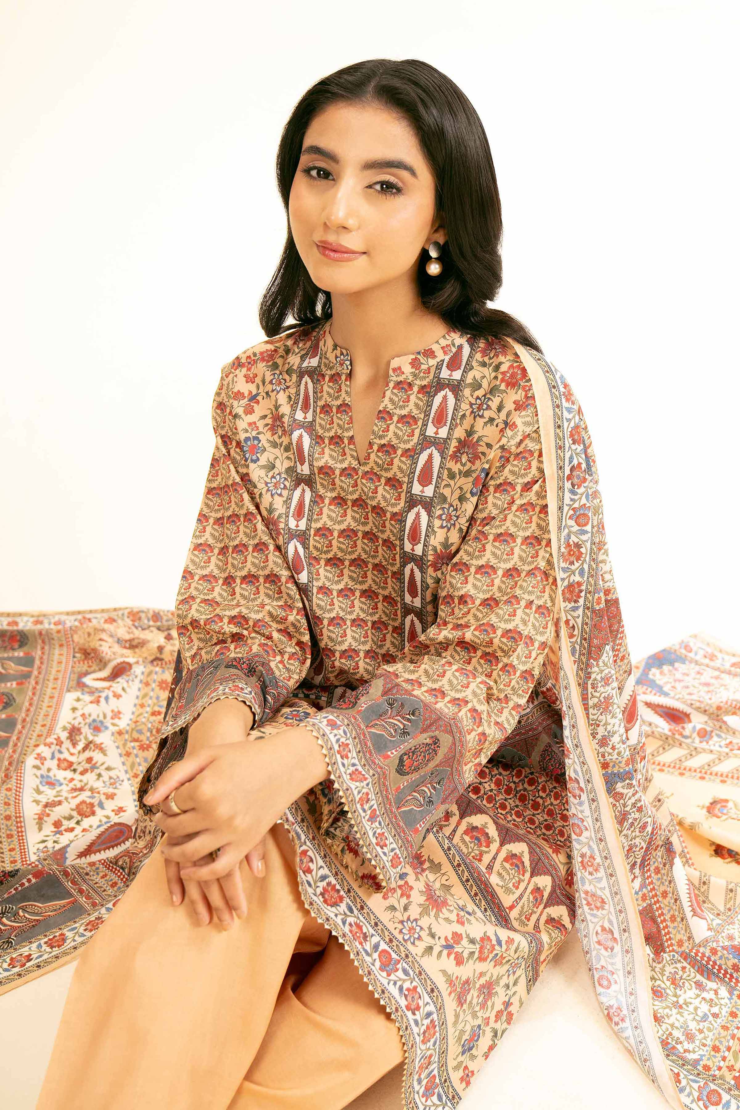 Nishat Linen 3 Piece - Digital Printed Suit - 42501194 Online Shopping