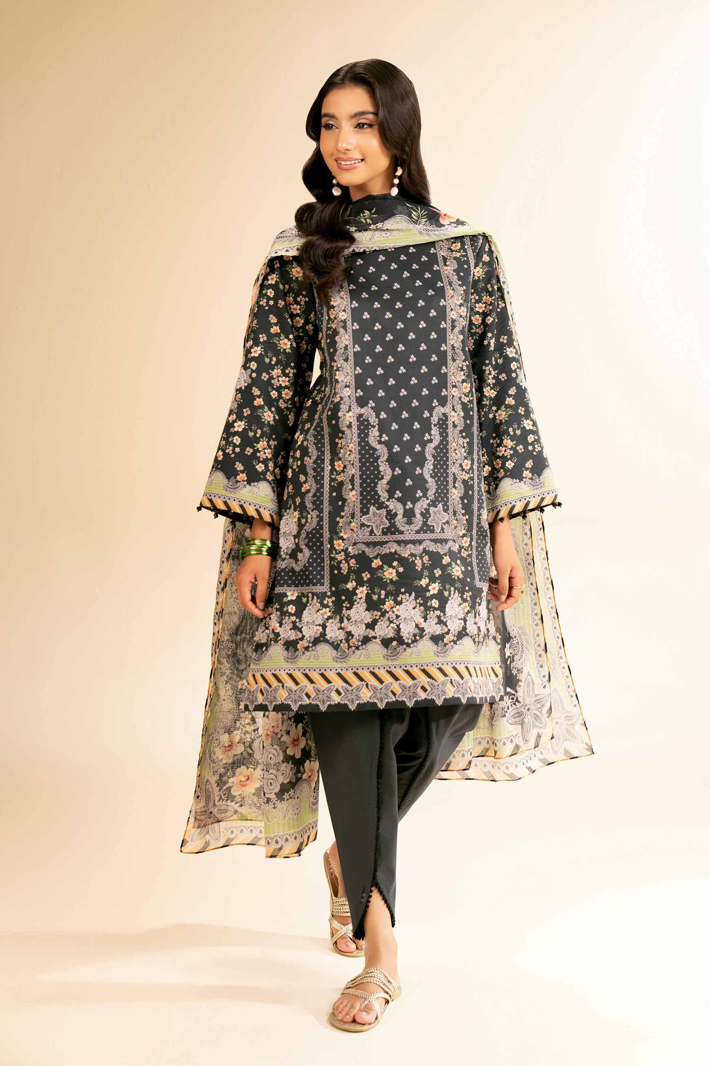 Nishat Linen 3 Piece - Digital Printed Suit - 42501198 Online Shopping