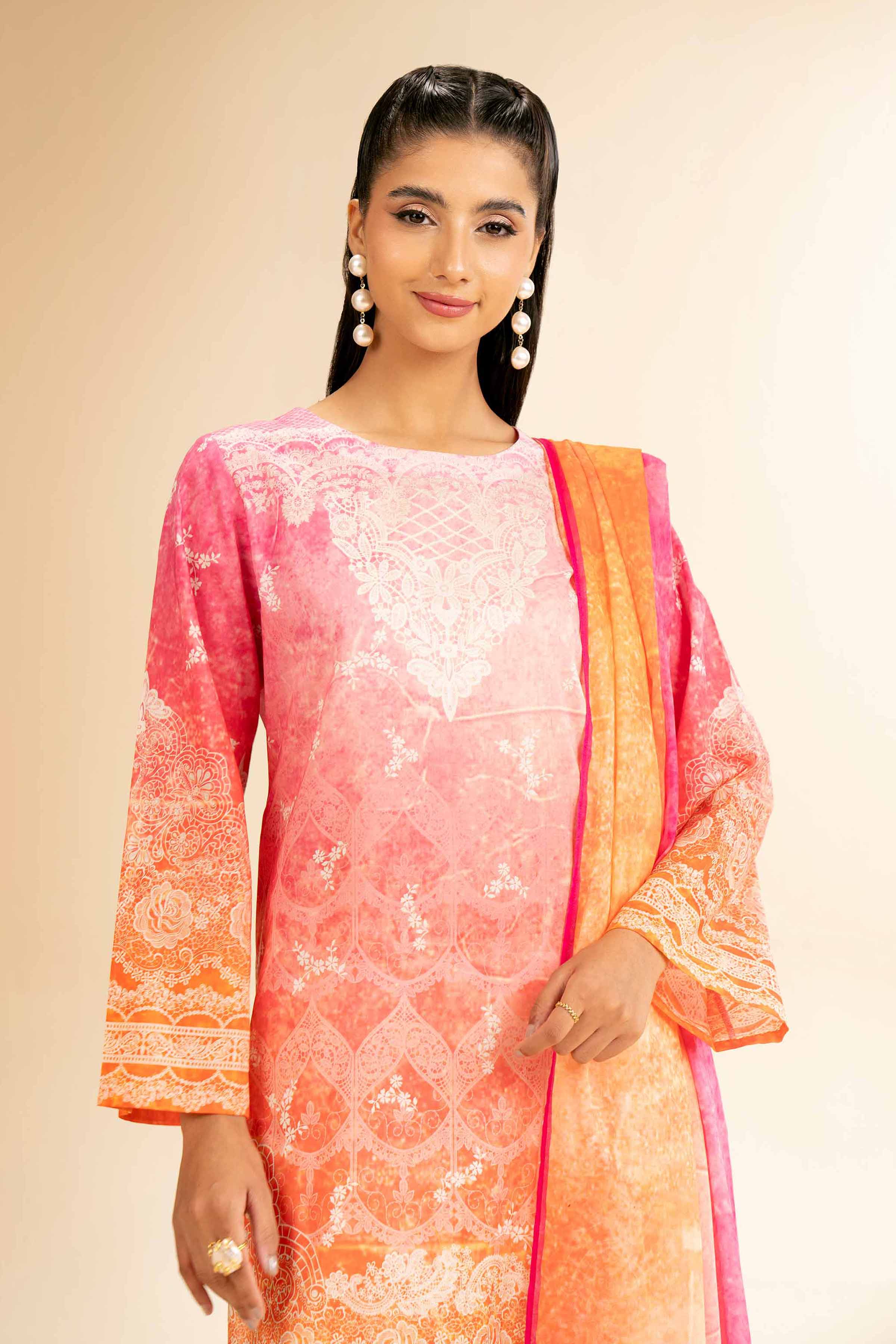 Nishat Linen 3 Piece - Digital Printed Suit - 42501200 Online Shopping