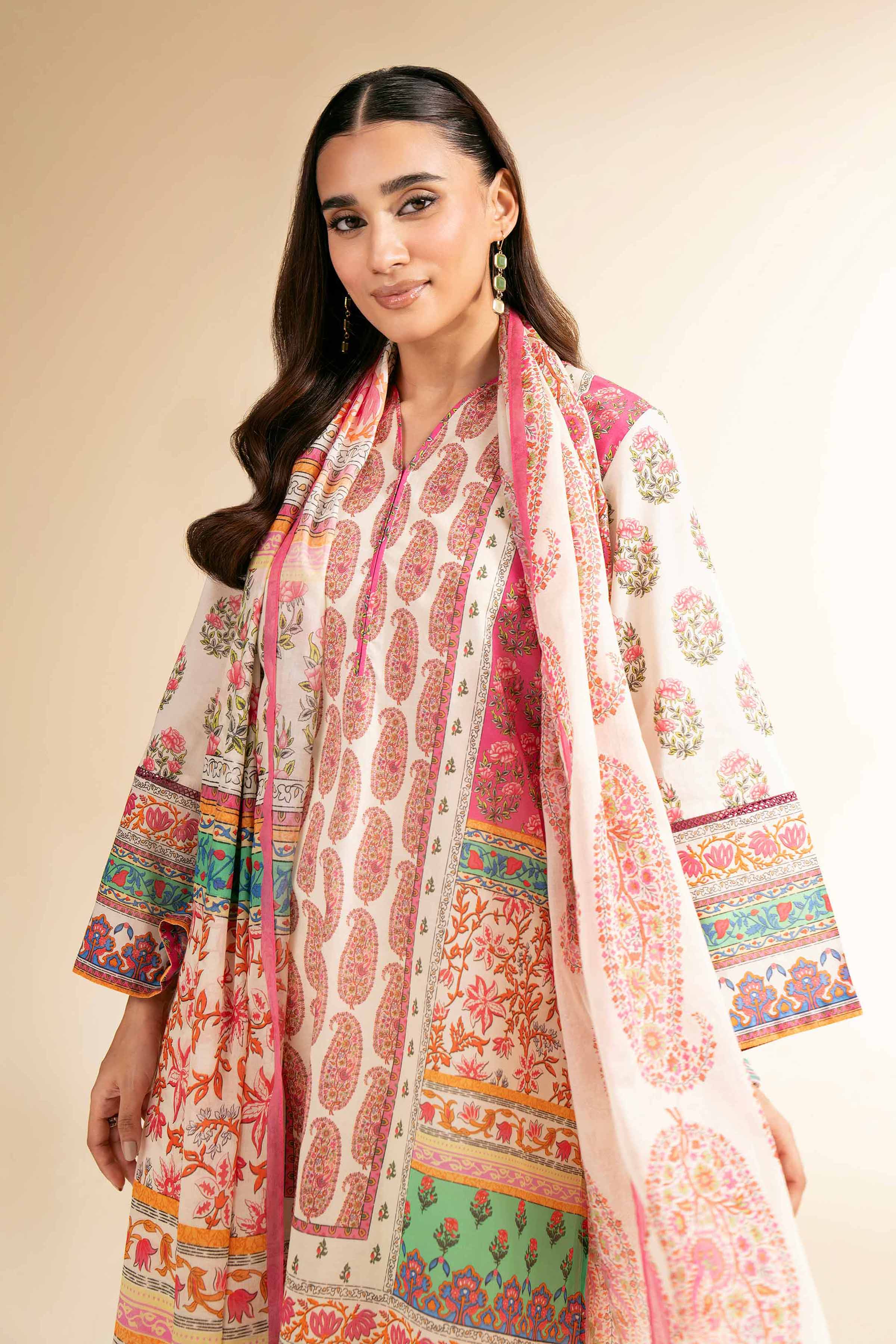 Nishat Linen 3 Piece - Digital Printed Suit - 42501206 Online Shopping