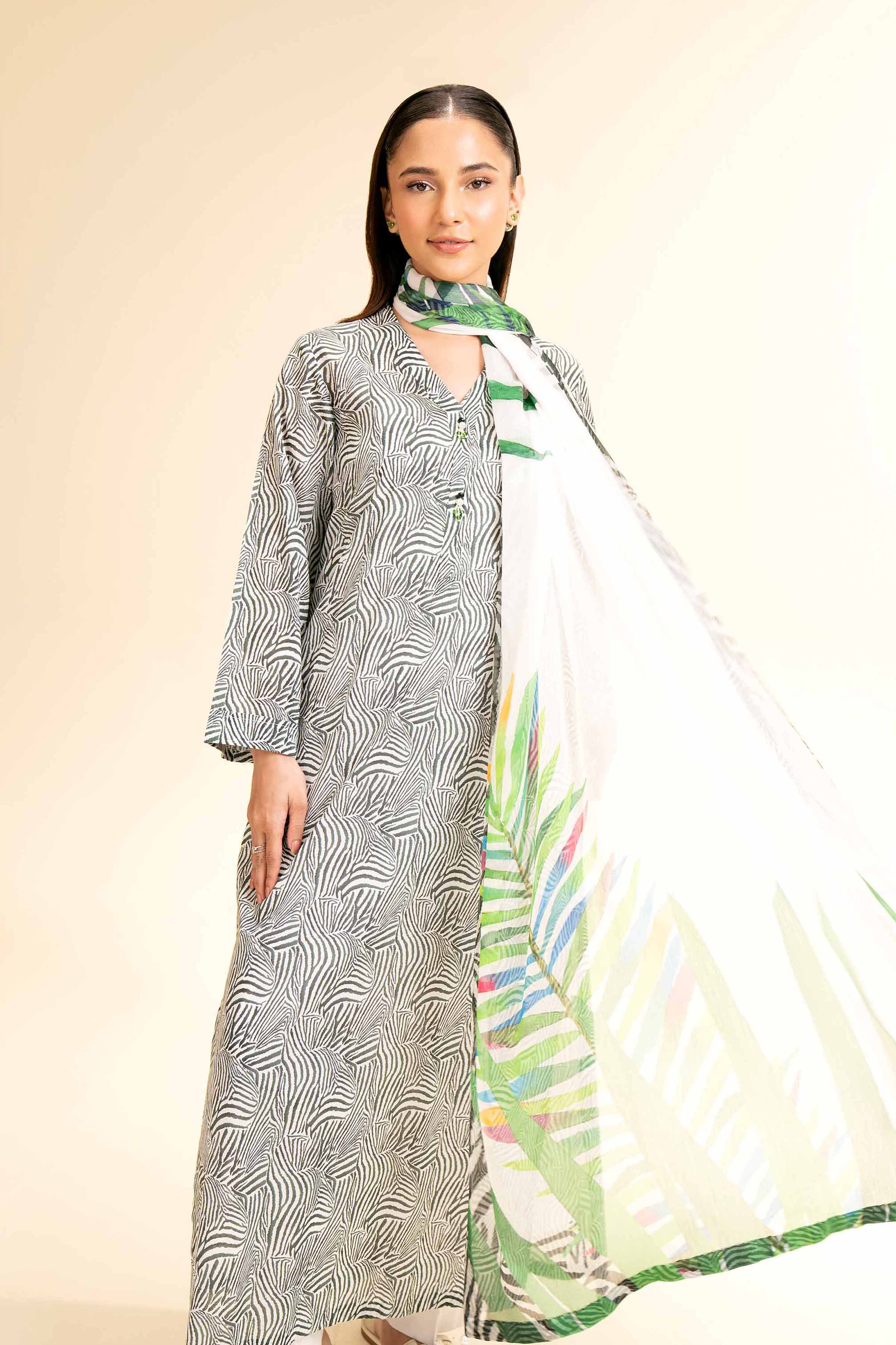 Nishat Linen 3 Piece - Printed Suit - 42501234 Online Shopping