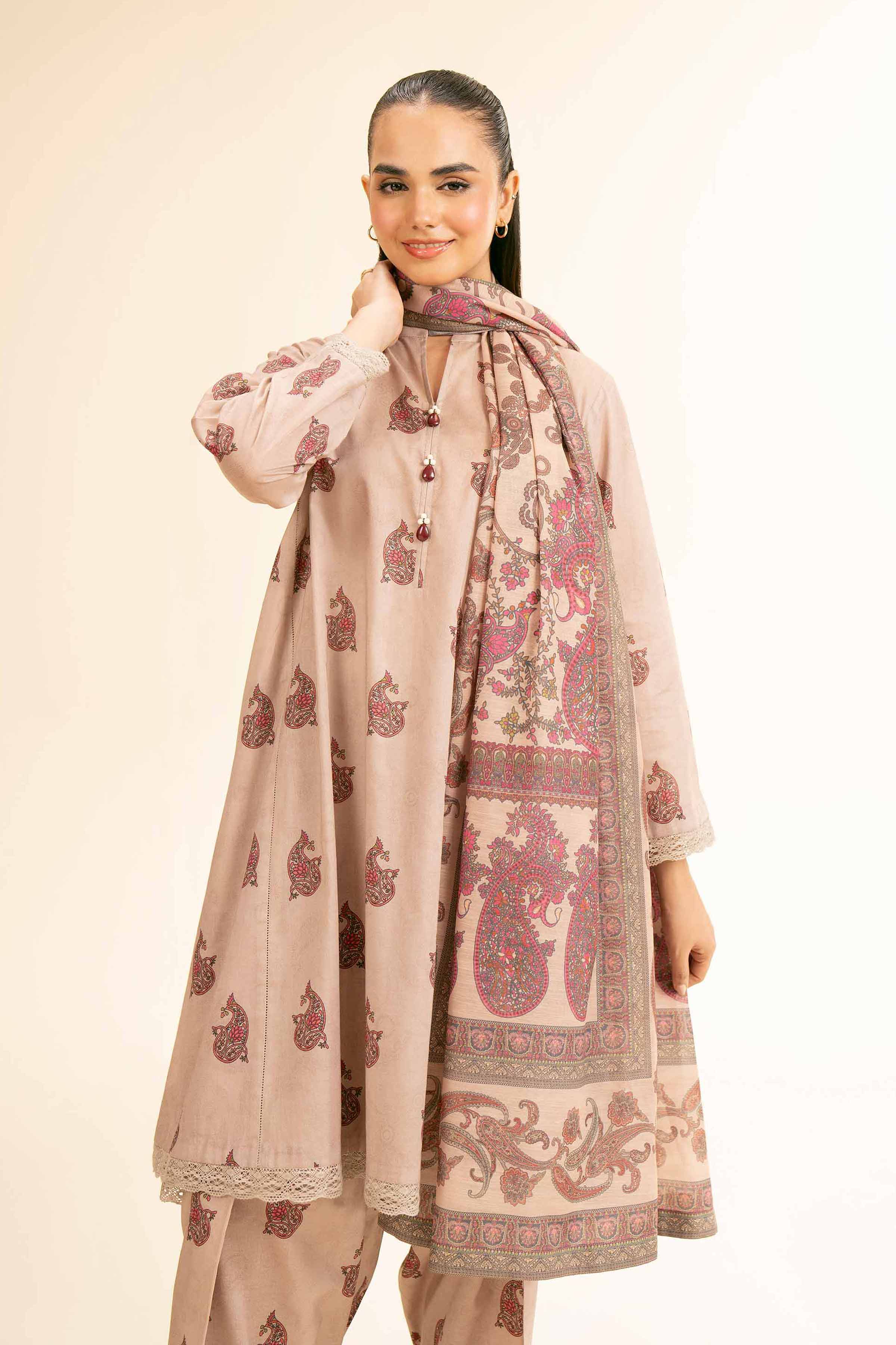 Nishat Linen 3 Piece - Printed Suit - 42501323 Online Shopping