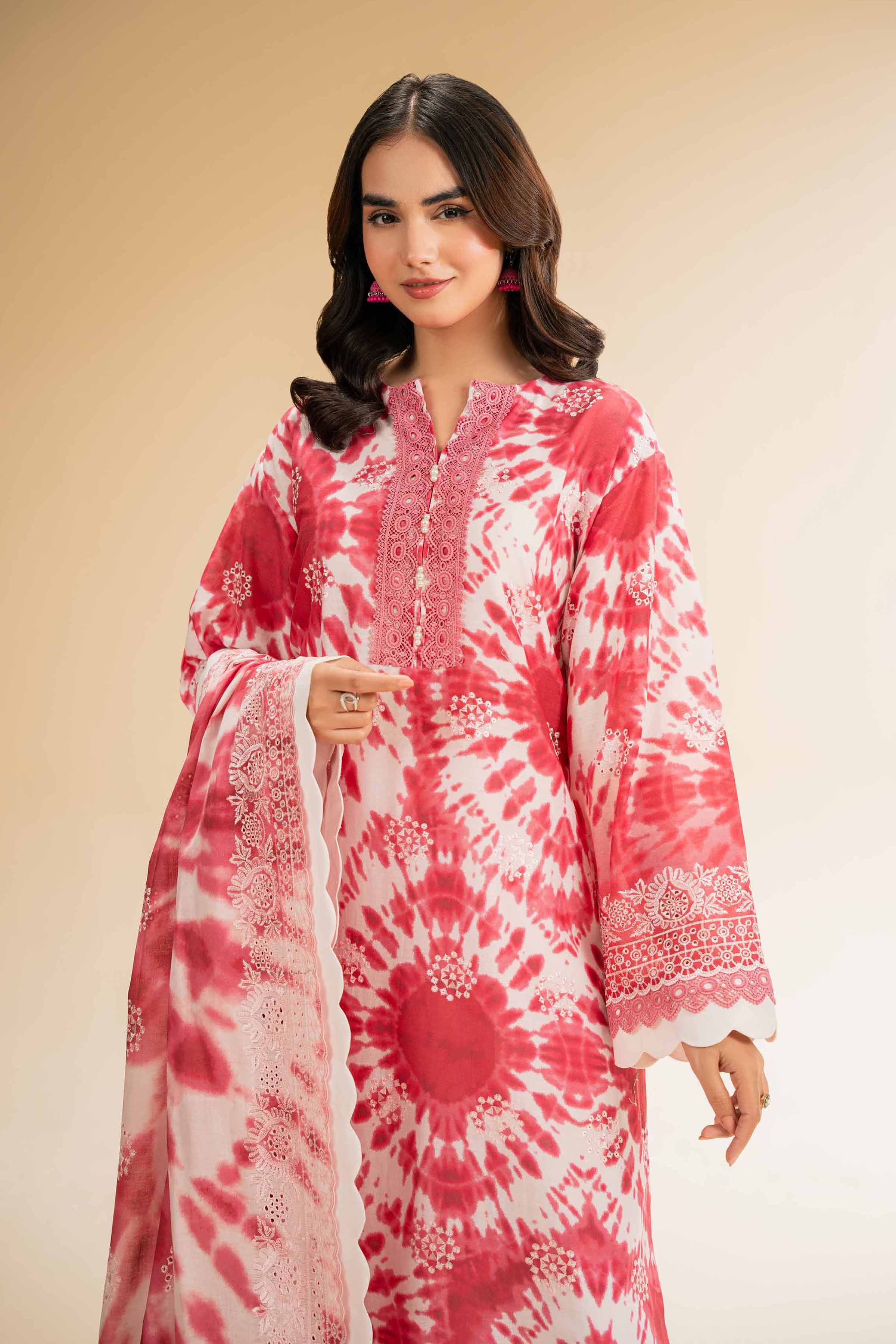 Nishat Linen 3 Piece - Digital Printed Embroidered Suit - 42501337 Online Shopping