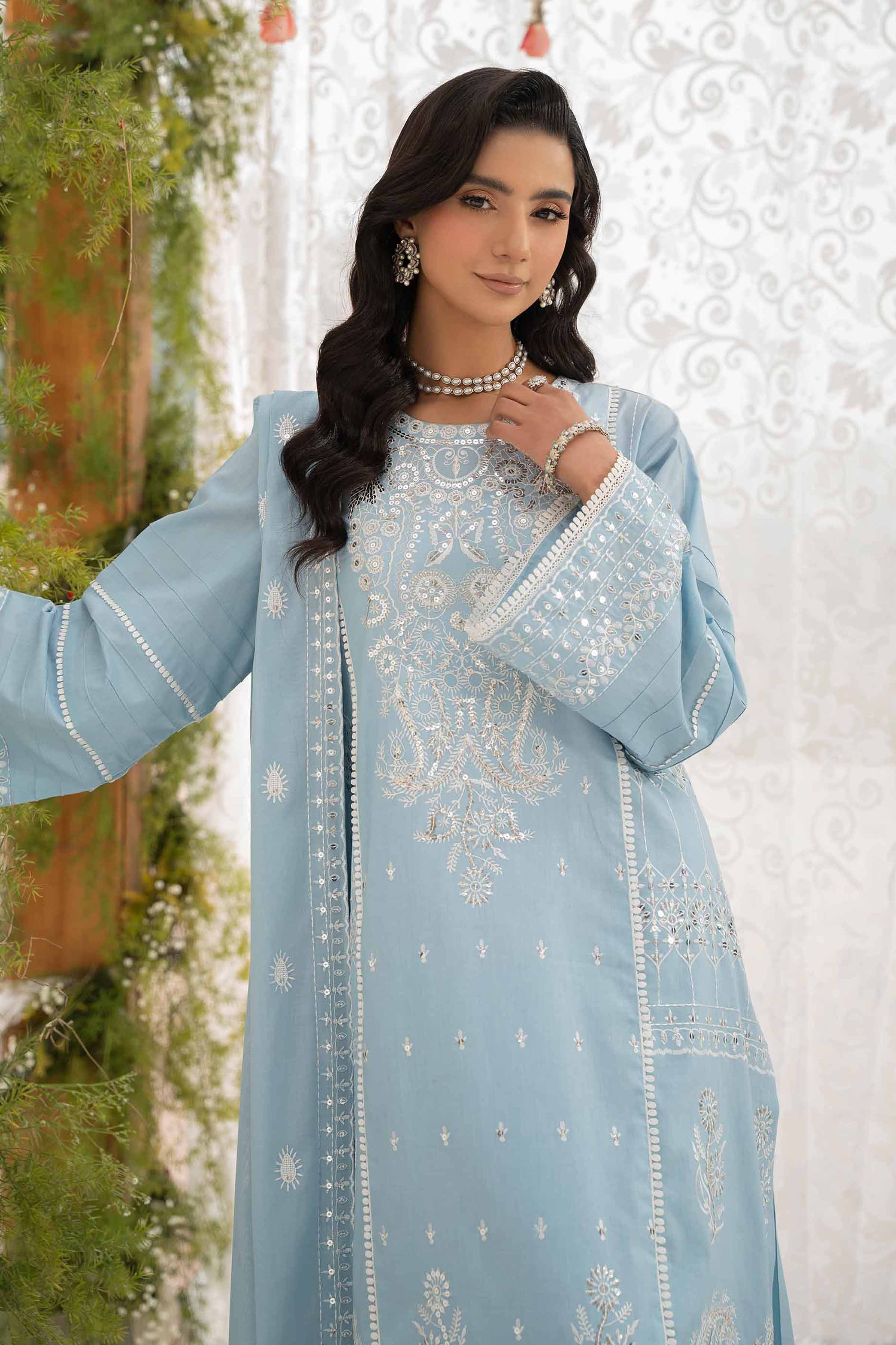Nishat Linen 3 Piece - Dyed Embroidered Suit - 42501347 Online Shopping
