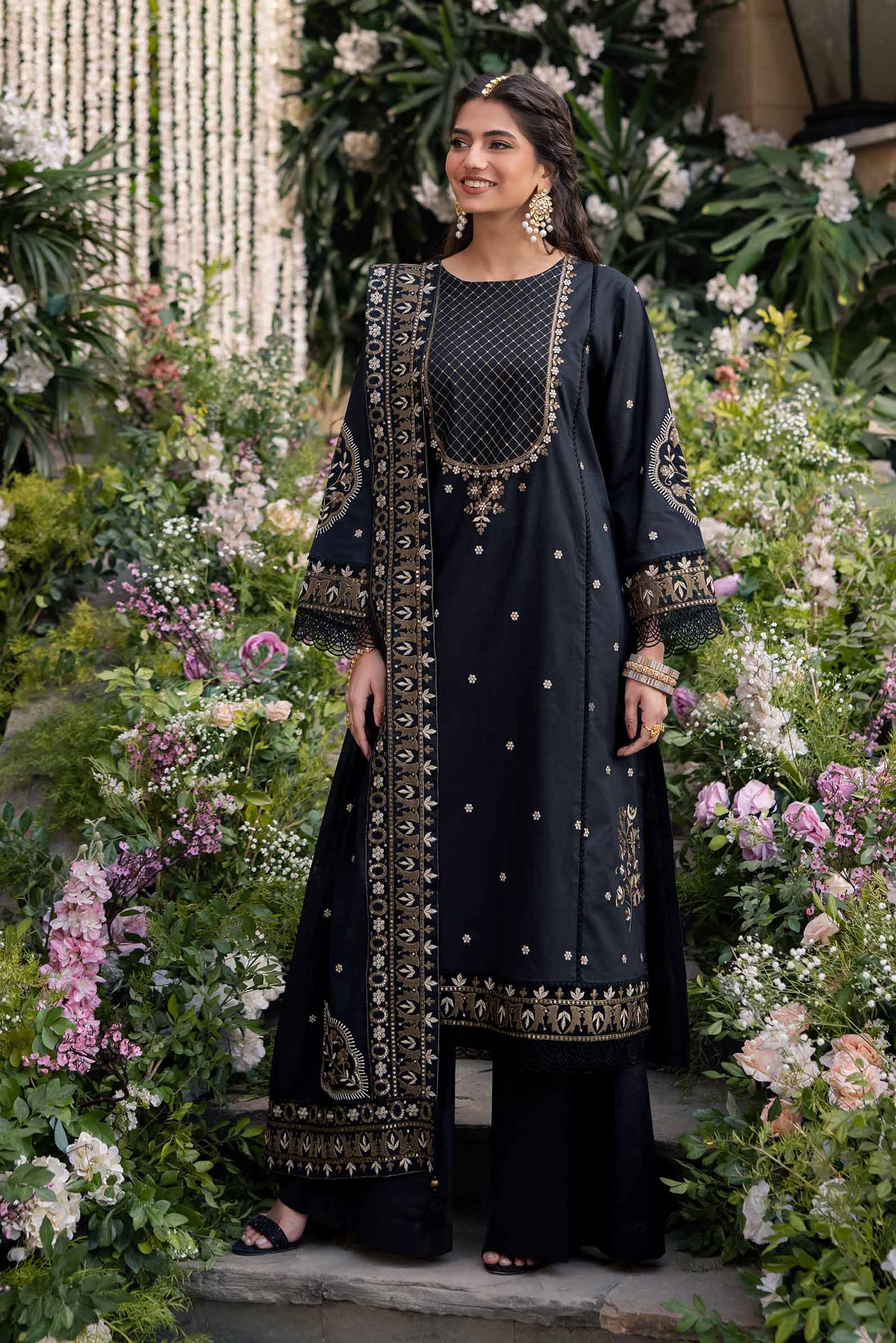 Nishat Linen 3 Piece - Dyed Embroidered Suit - 42501348 Online Shopping