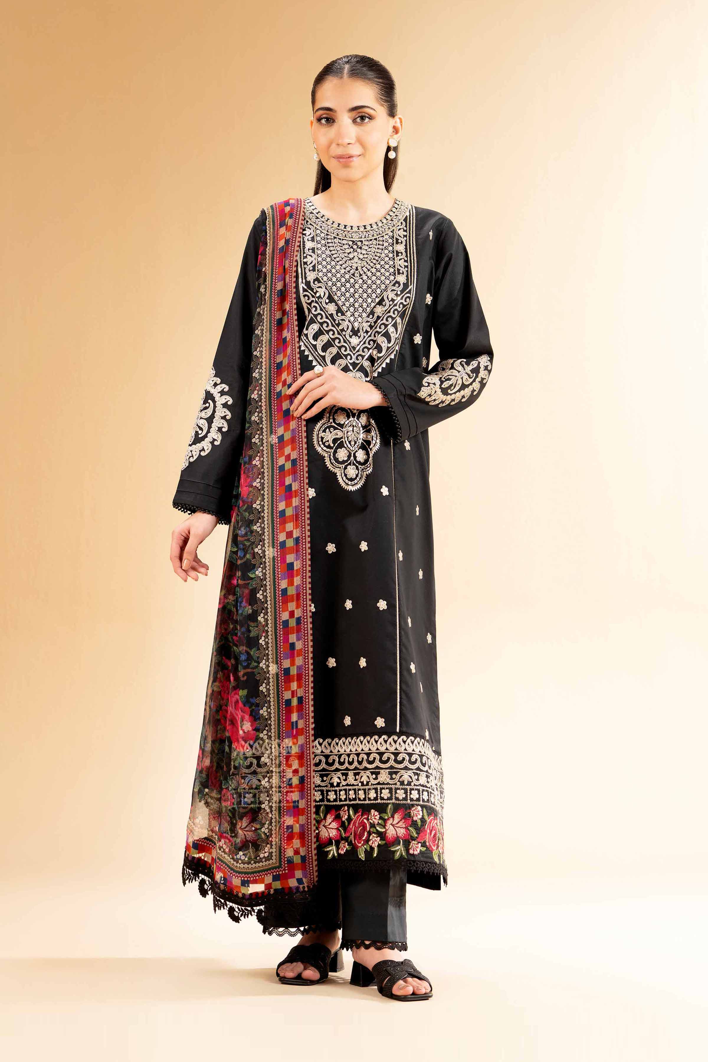 Nishat Linen 3 Piece - Embroidered Suit - 42501379 Online Shopping