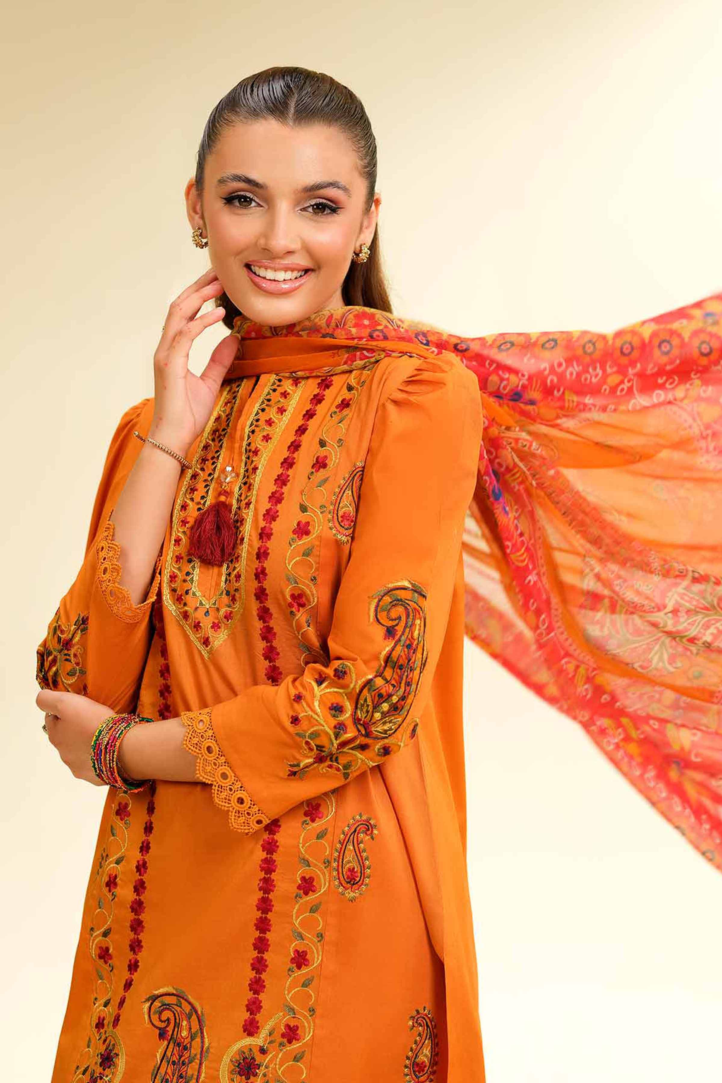 Nishat Linen 3 Piece - Embroidered Suit - 42501384 Online Shopping