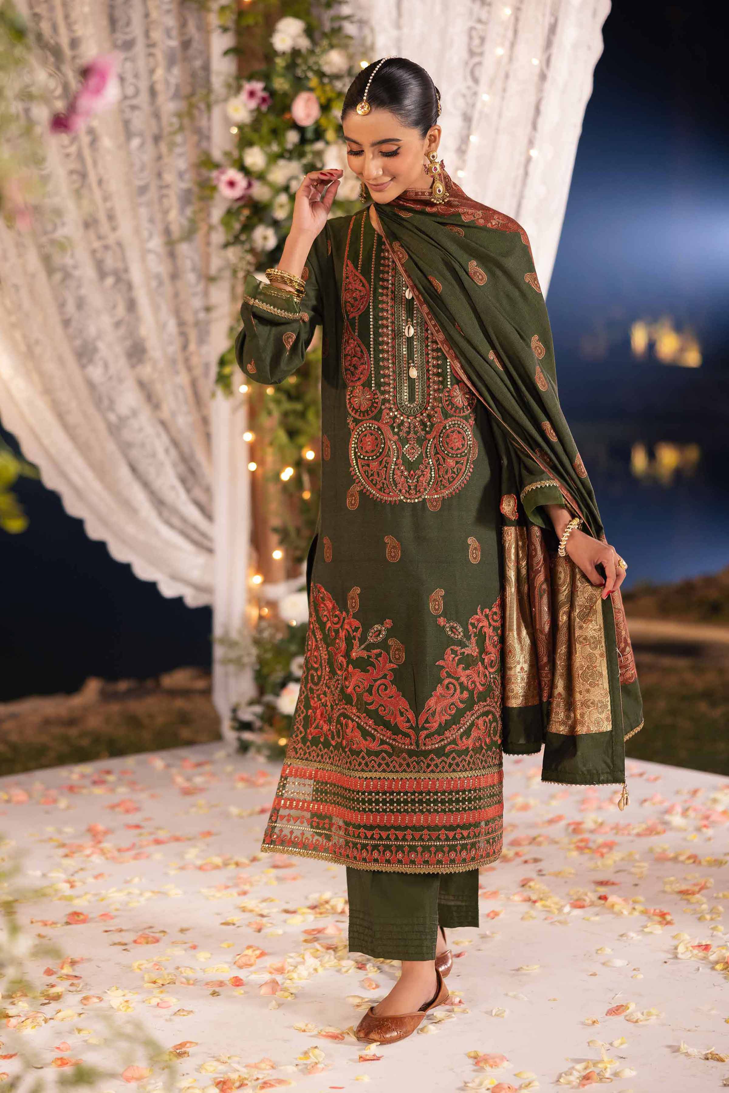 Nishat Linen 3 Piece - Jacquard Embroidered Suit - 42501404 Online Shopping