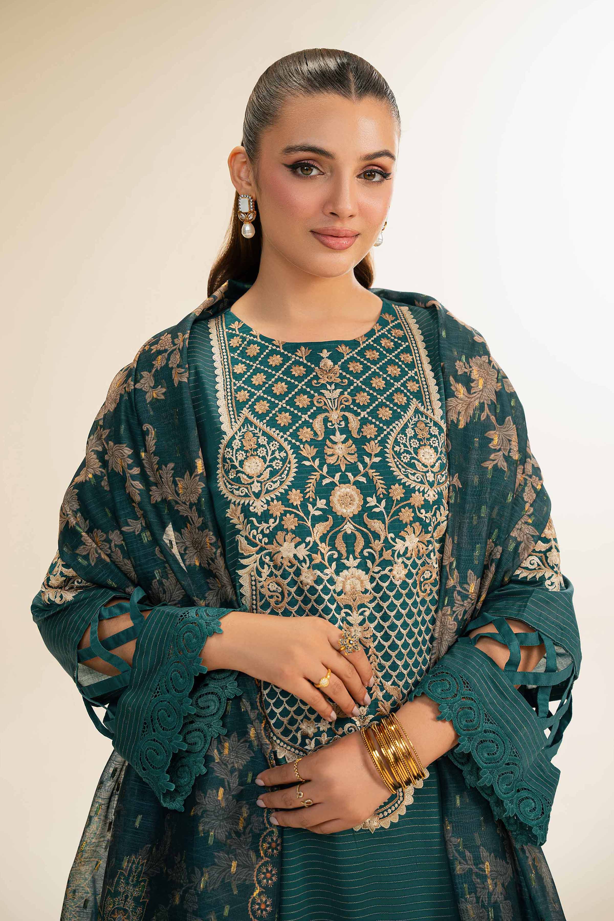Nishat Linen 3 Piece - Embroidered Suit - 42501437 Online Shopping