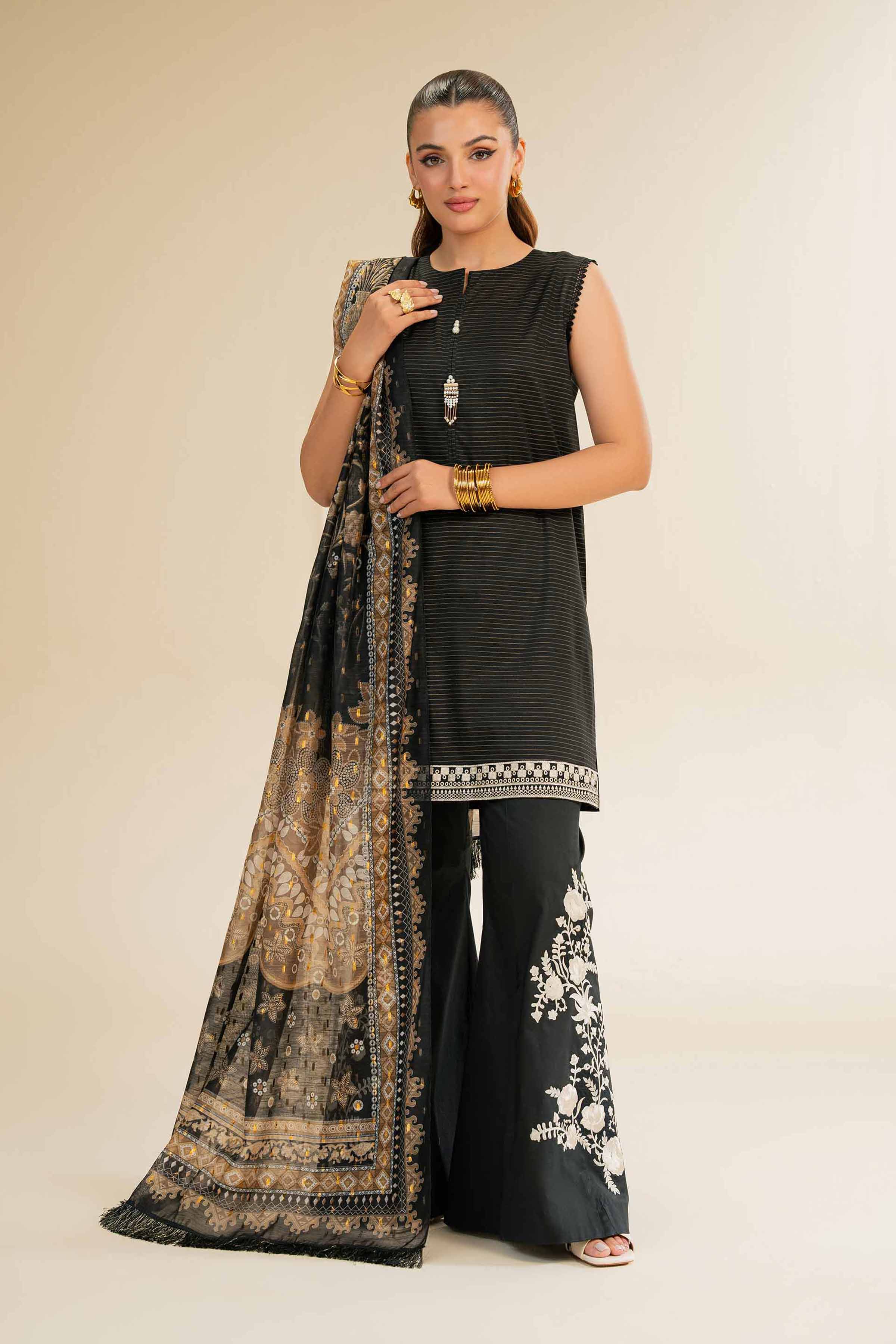 Nishat Linen 3 Piece - Embroidered Suit - 42501438 Online Shopping
