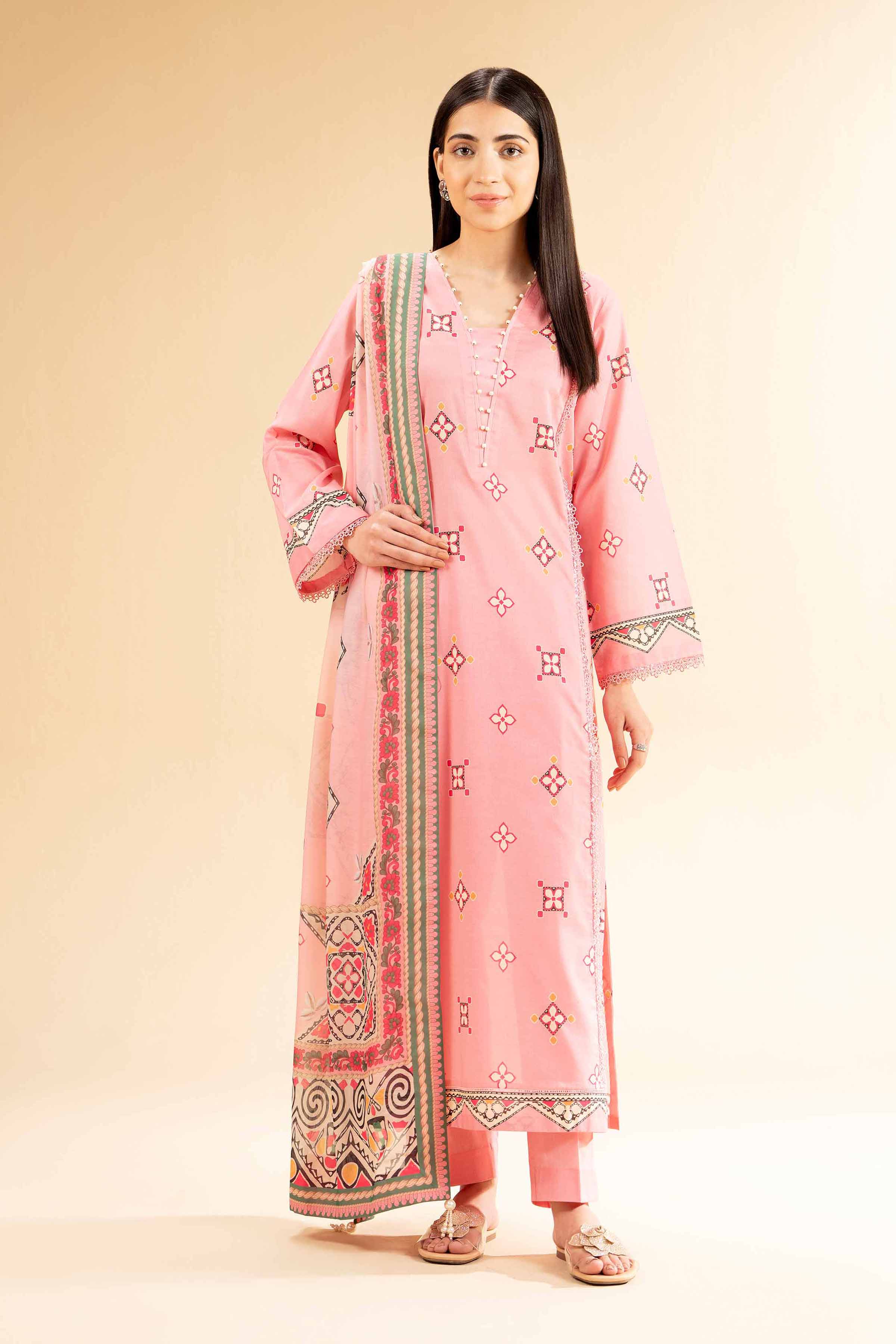 Nishat Linen 3 Piece - Printed Suit - 42501456 Online Shopping