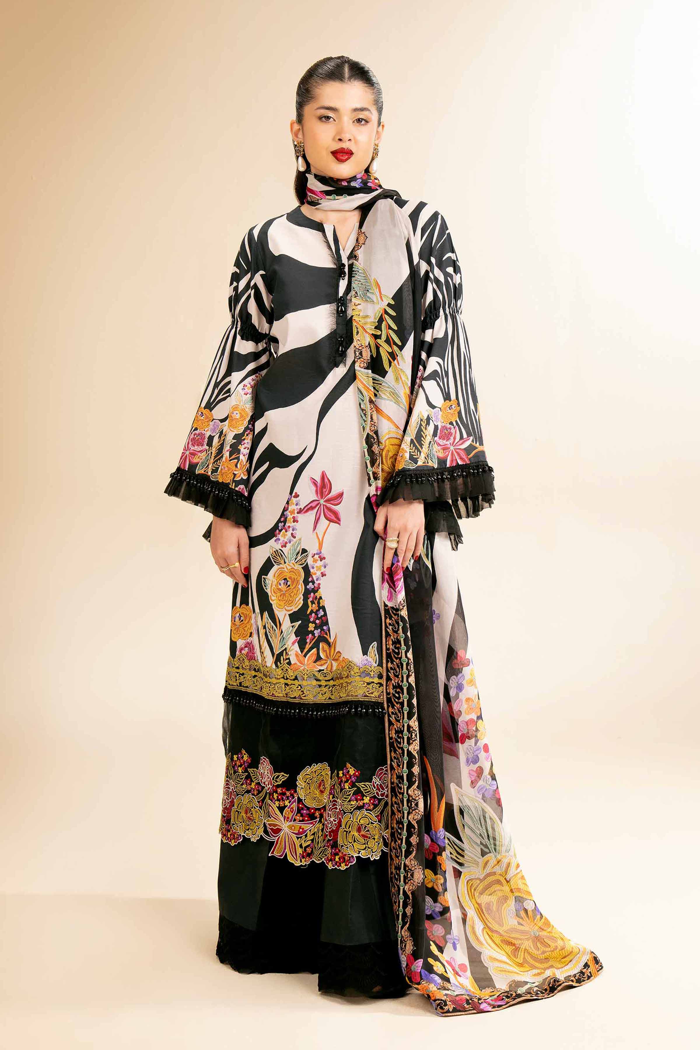 Nishat Linen 3 Piece - Digital Printed Embroidered Suit - 42501480 Online Shopping