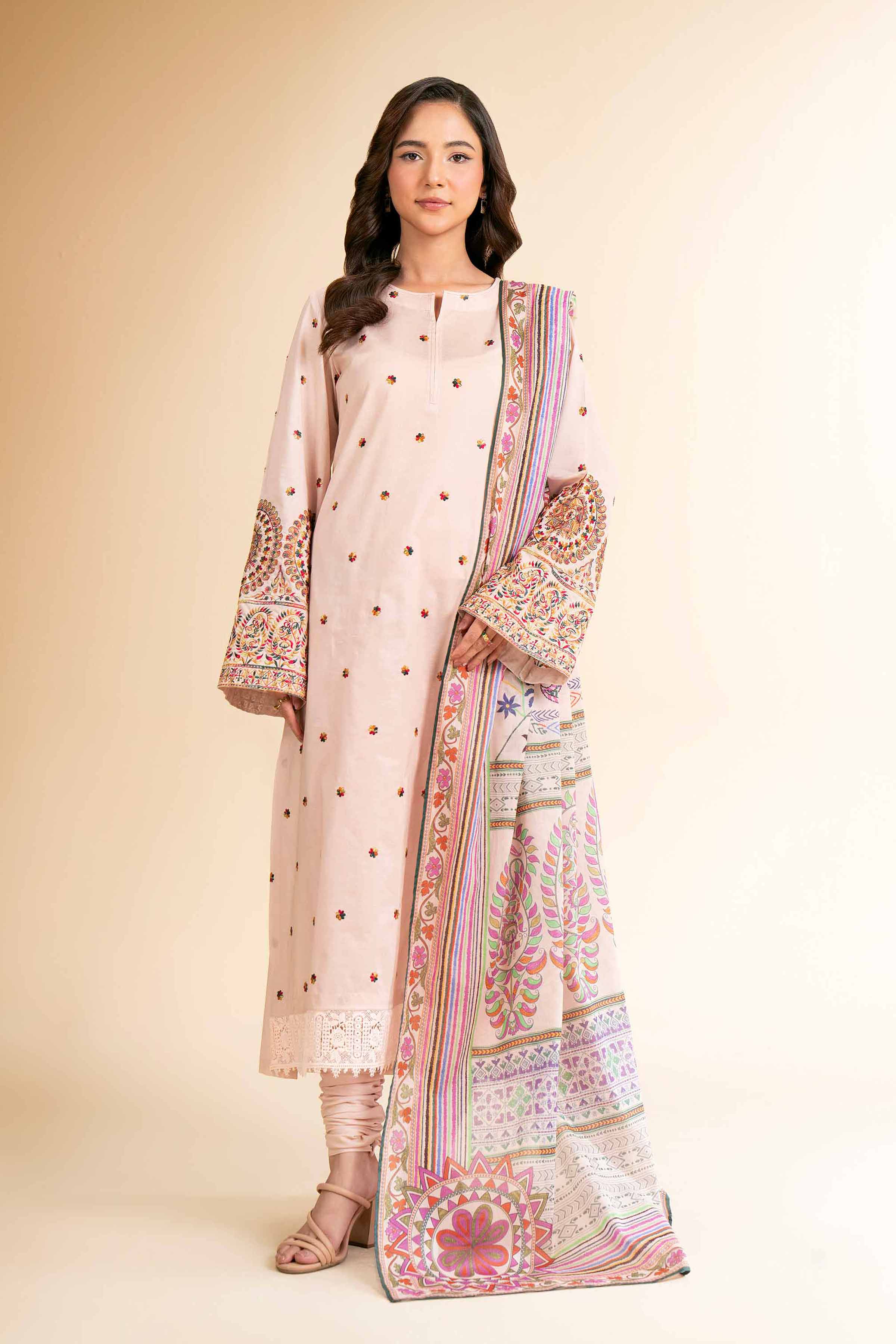 Nishat Linen 3 Piece - Digital Printed Embroidered Suit - 42501581 Online Shopping