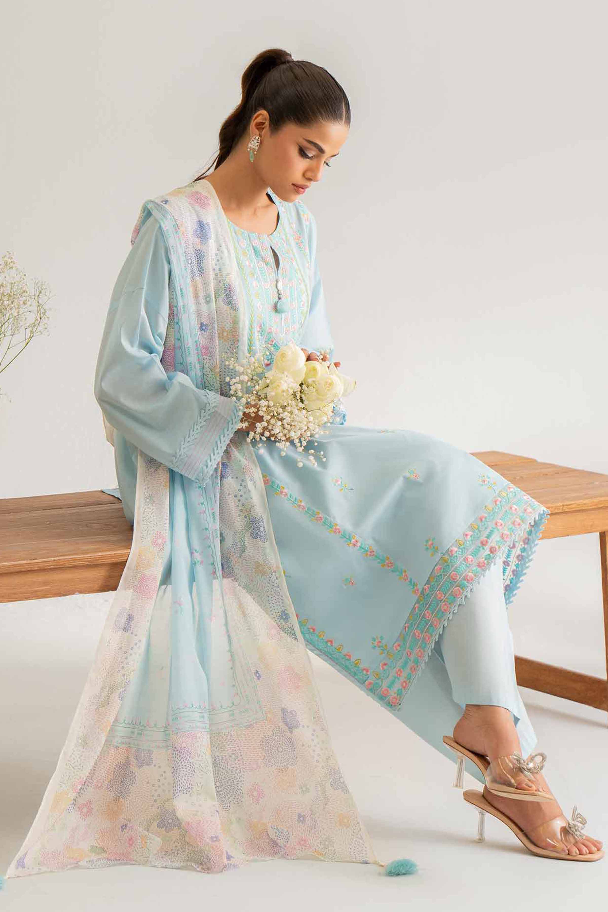 Nishat Linen 3 Piece - Digital Printed Embroidered Suit - 42501586 Online Shopping