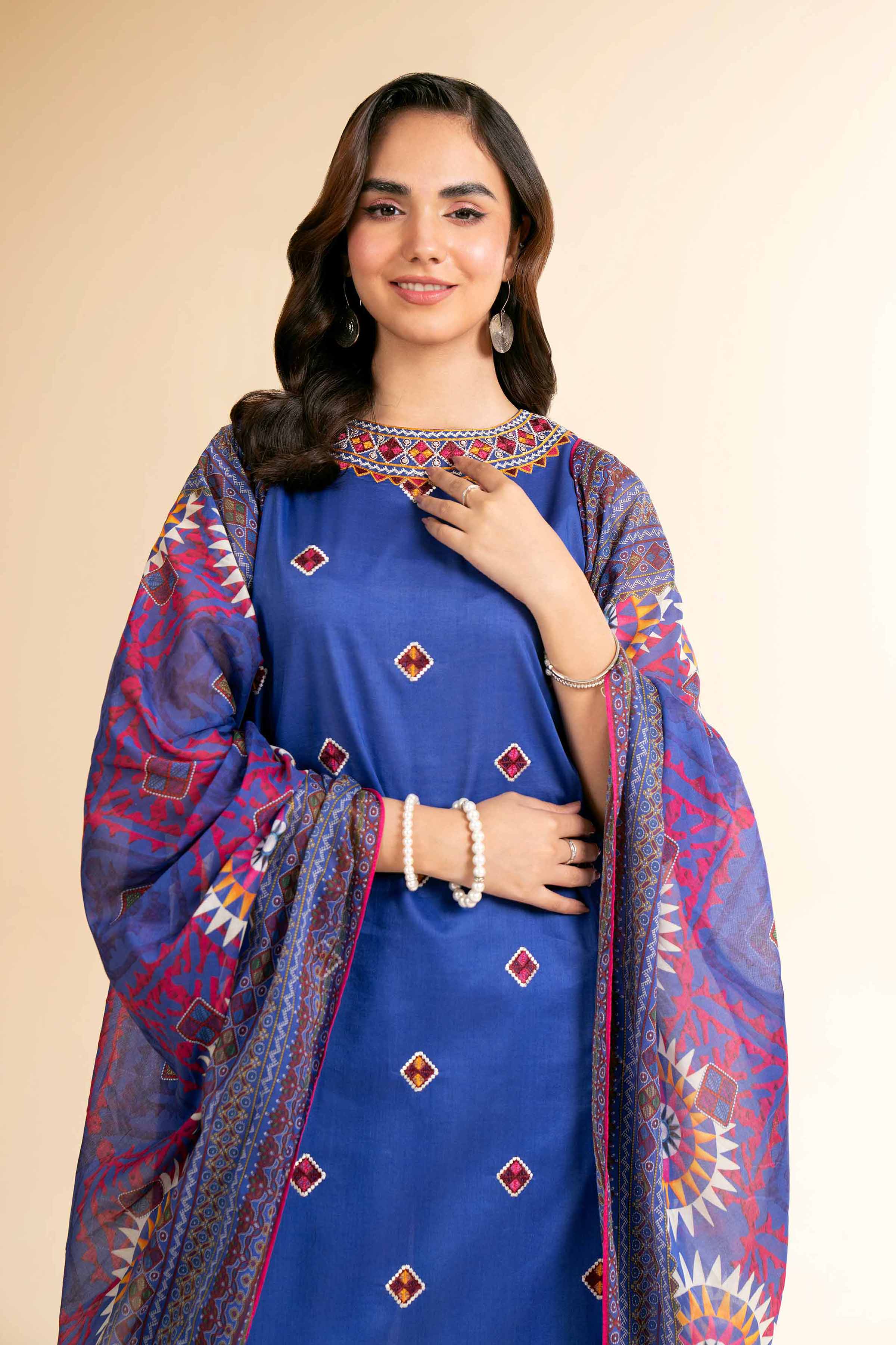 Nishat Linen 3 Piece - Digital Printed Embroidered Suit - 42501587 Online Shopping