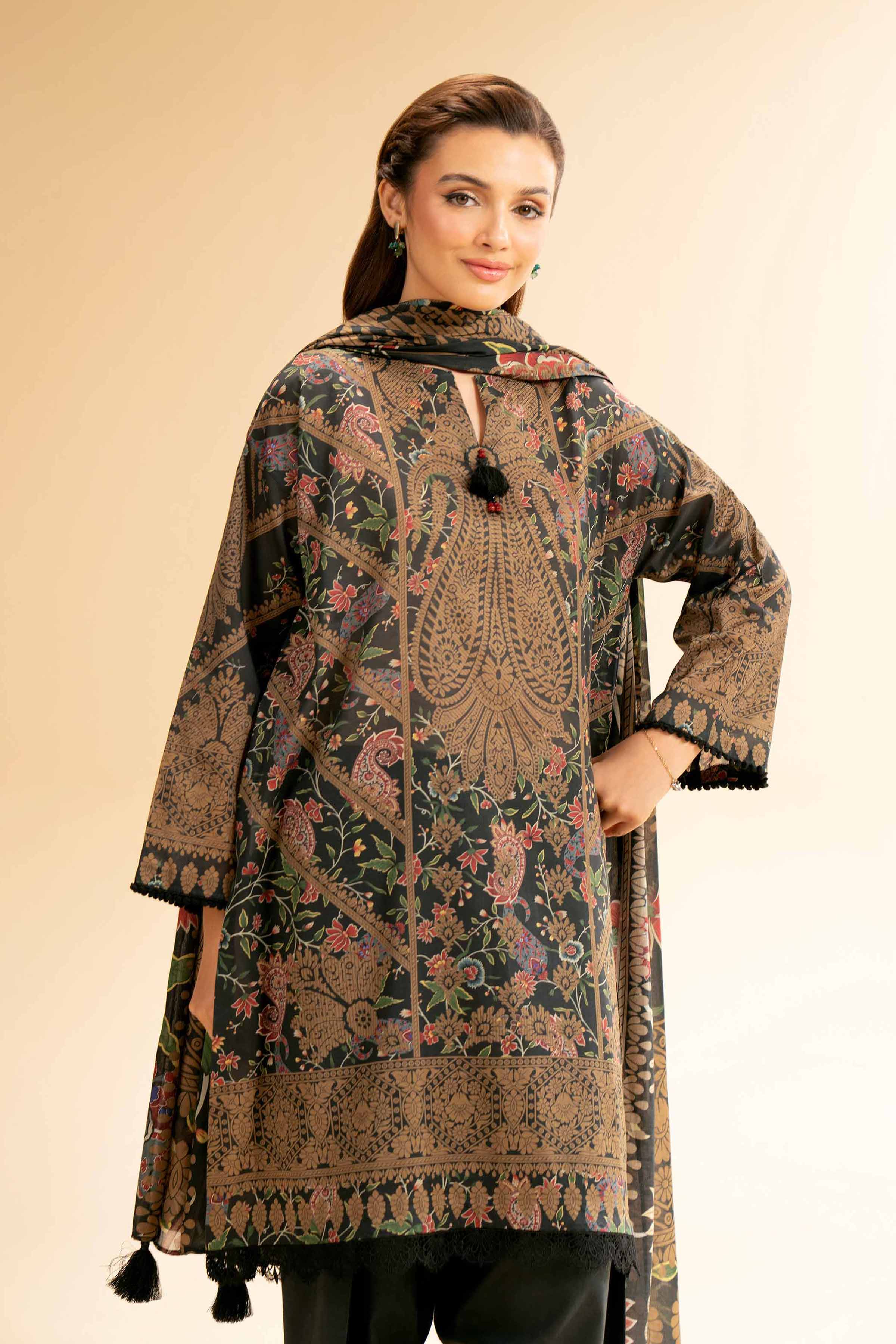 Nishat Linen 3 Piece - Digital Printed Suit - 42501591 Online Shopping