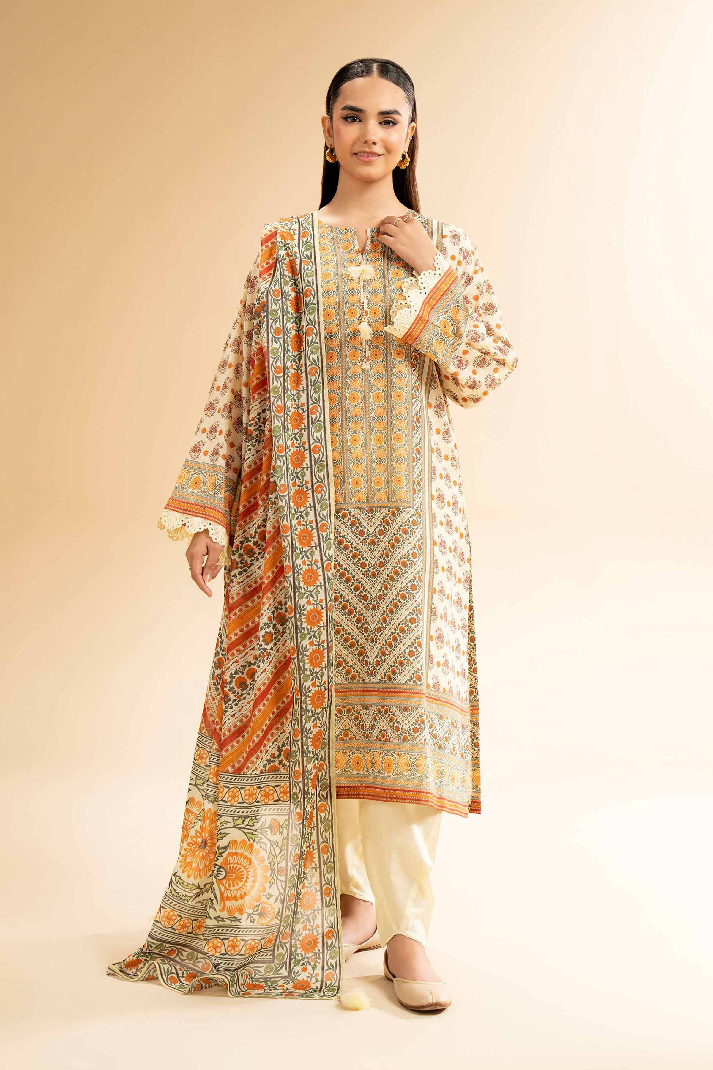 Nishat Linen 3 Piece - Digital Printed Suit - 42501594 Online Shopping