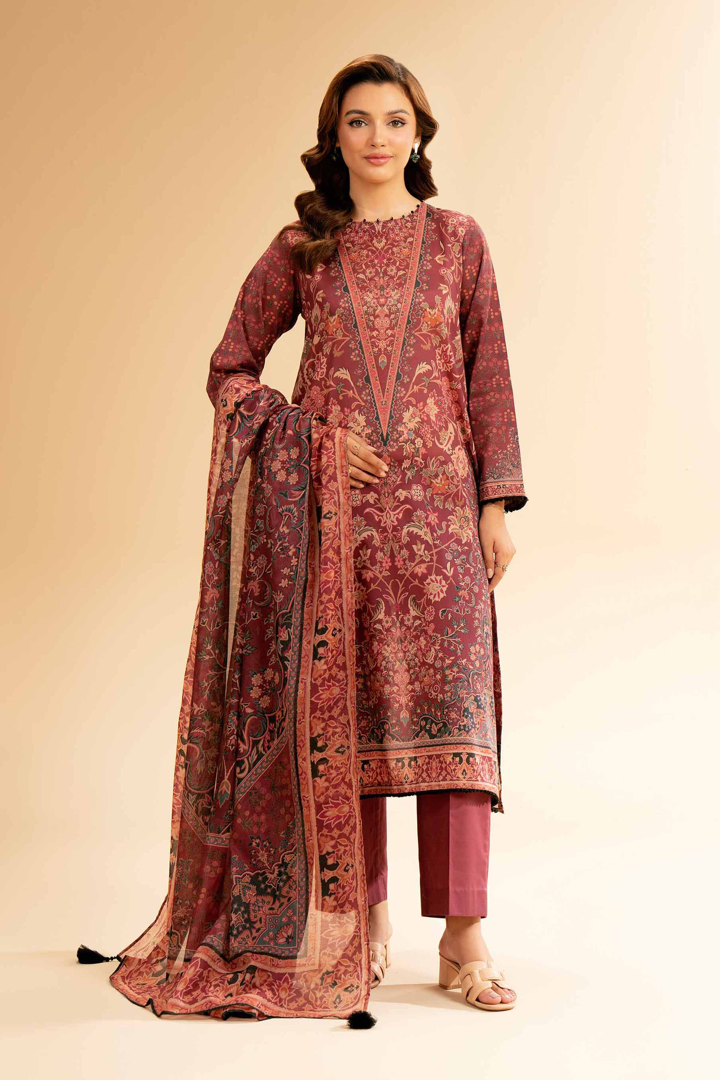 Nishat Linen 3 Piece - Digital Printed Suit - 42501600 Online Shopping