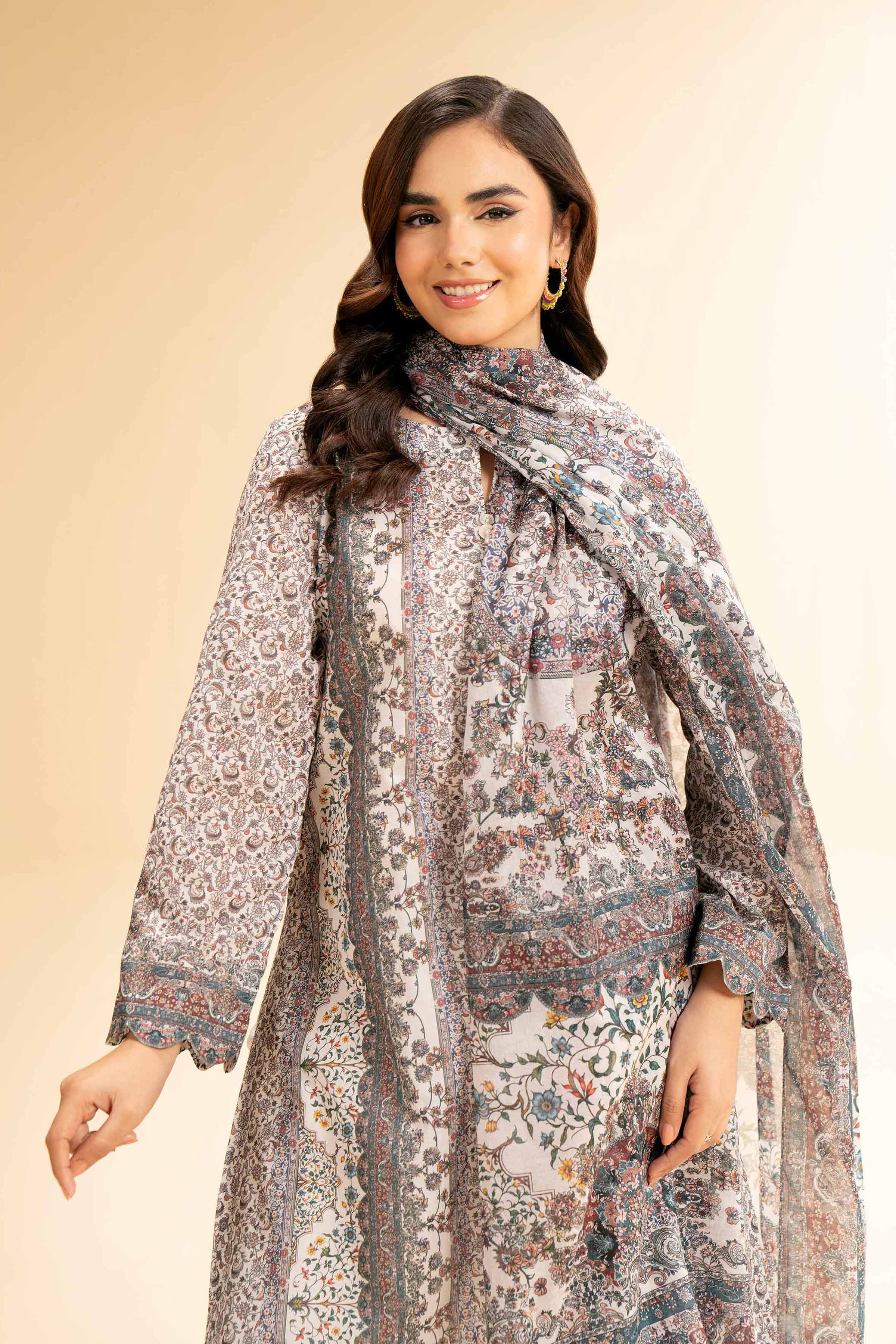 Nishat Linen 3 Piece - Digital Printed Suit - 42501601 Online Shopping