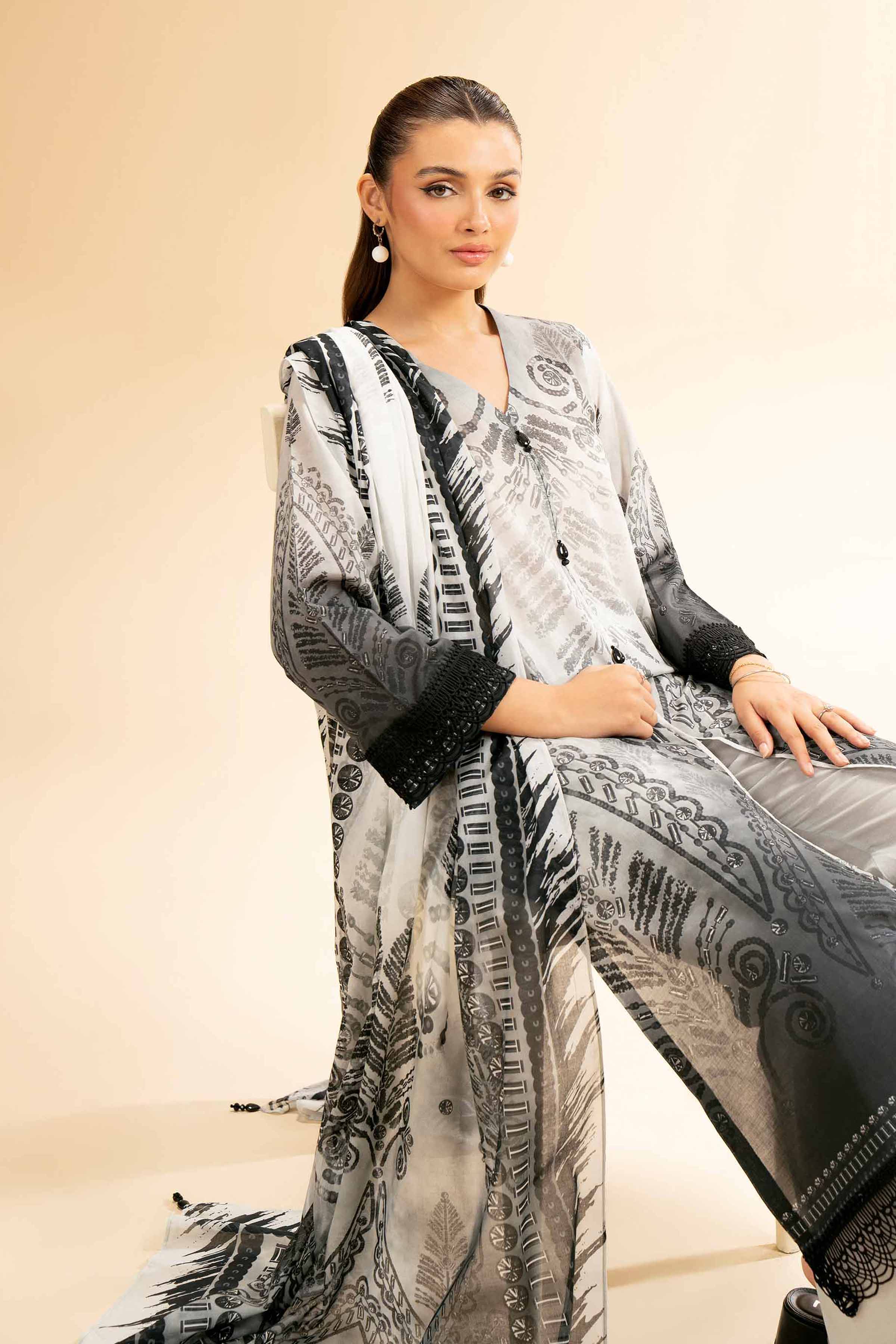 Nishat Linen 3 Piece - Digital Printed Suit - 42501608 Online Shopping