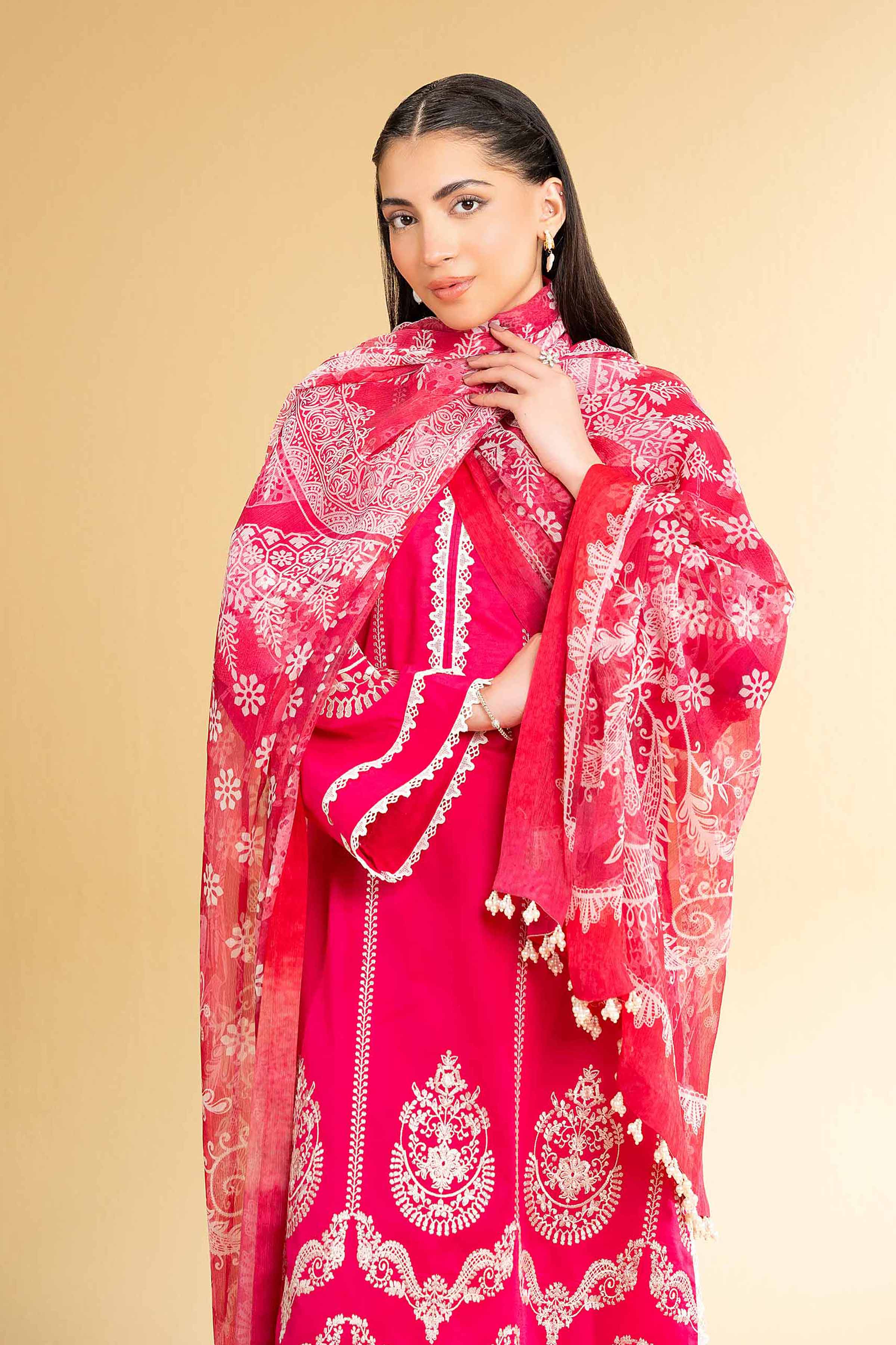 Nishat Linen 3 Piece - Digital Printed Embroidered Suit - 42501614 Online Shopping