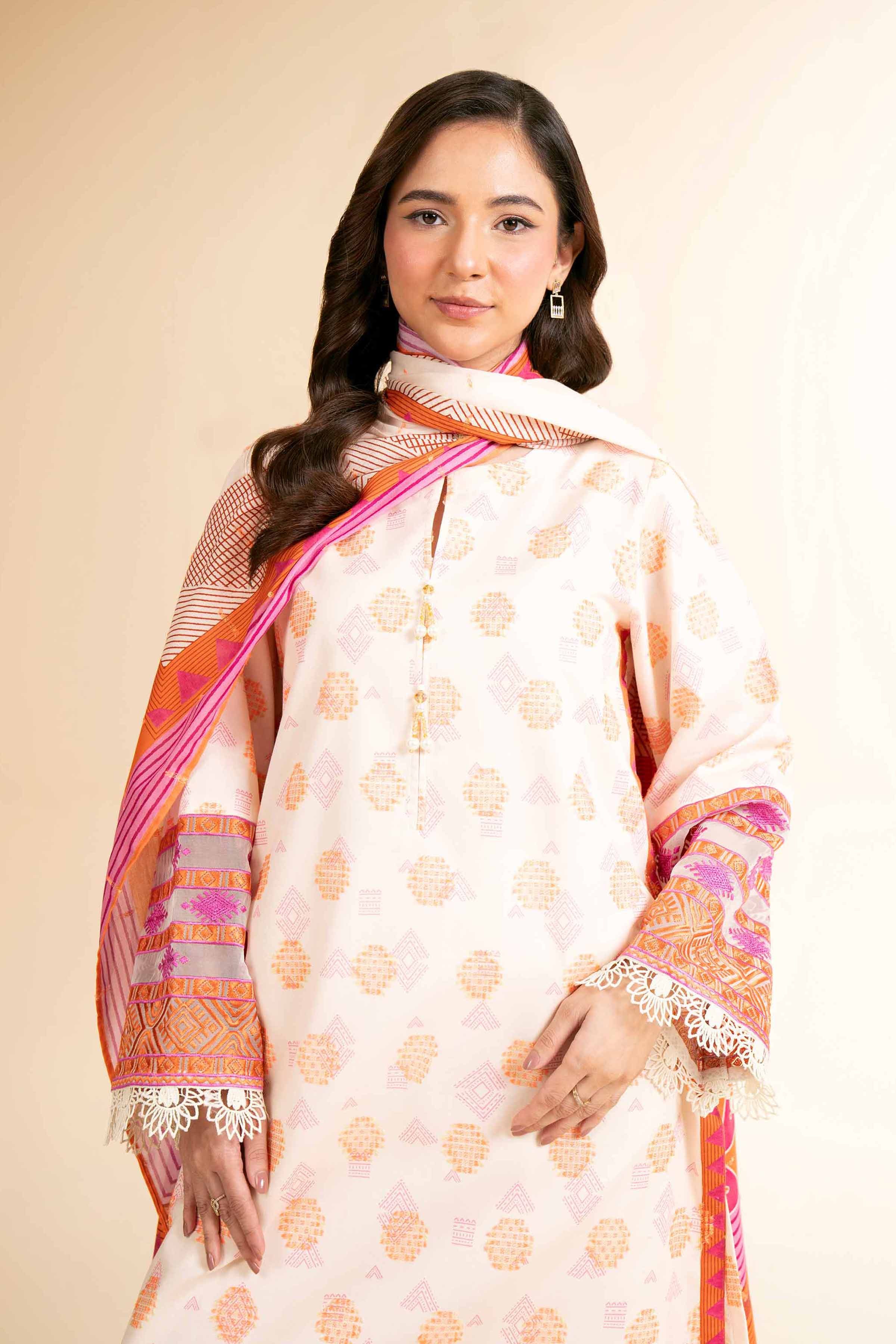 Nishat Linen 3 Piece - Digital Printed Embroidered Suit - 42501637 Online Shopping