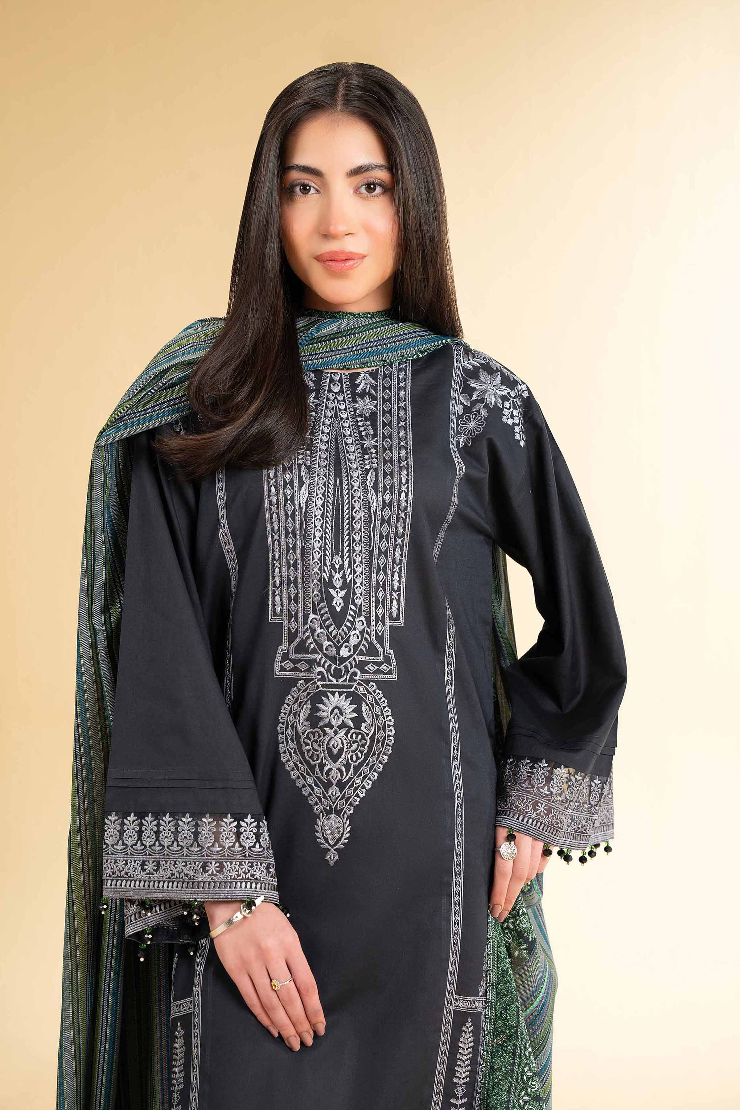 Nishat Linen 3 Piece - Printed Embroidered Suit - 42501652 Online Shopping
