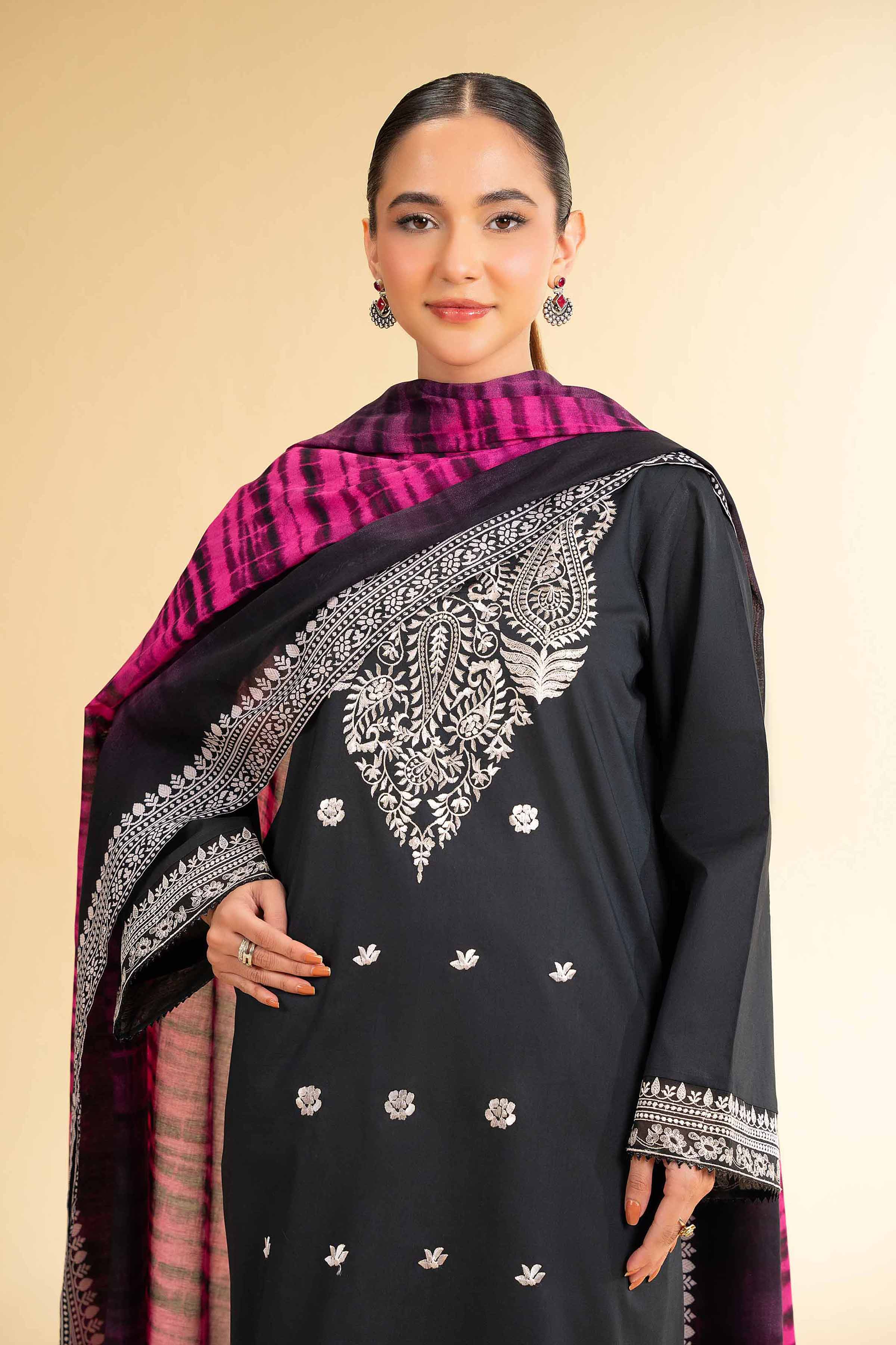 Nishat Linen 3 Piece - Printed Embroidered Suit - 42501654 Online Shopping