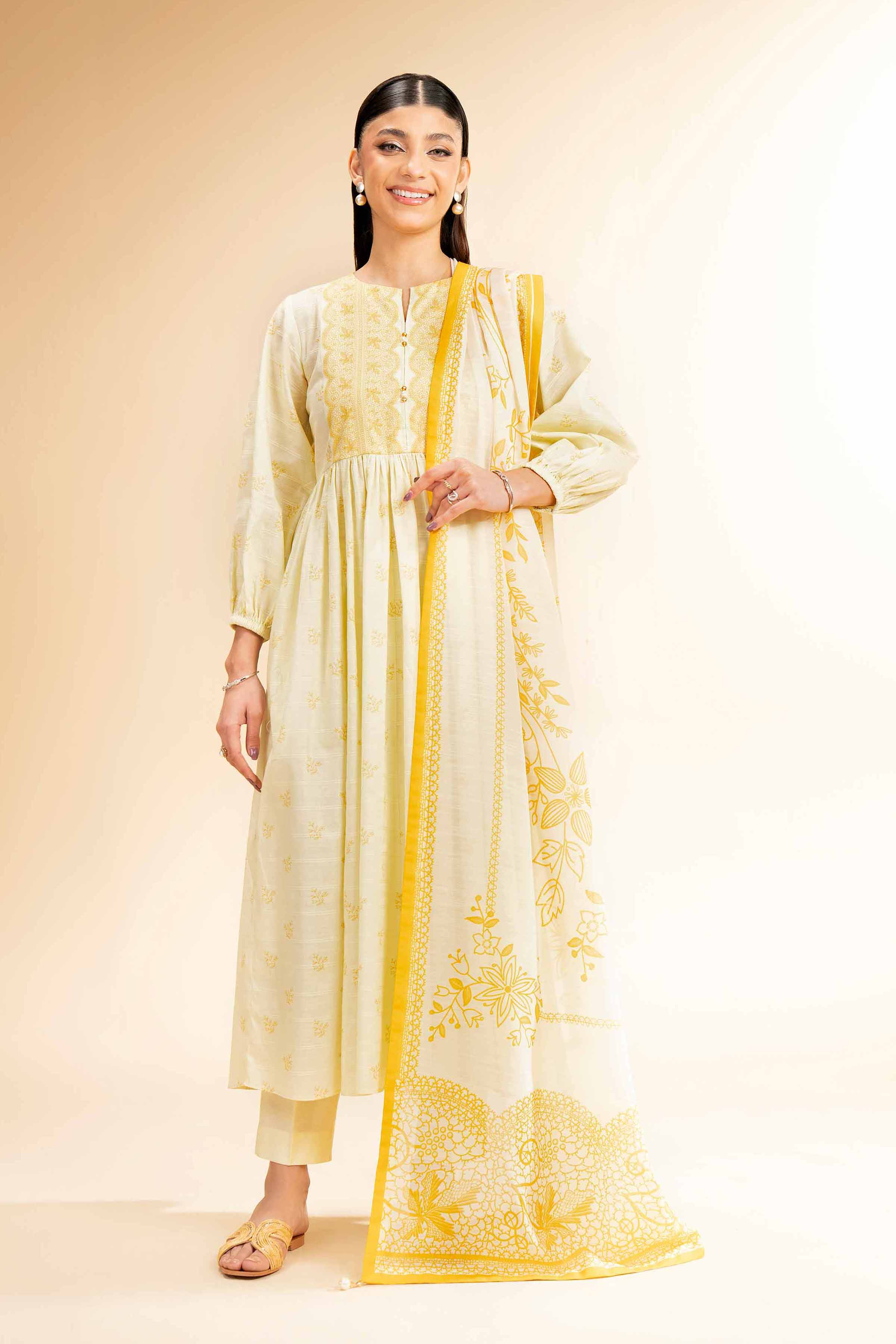 Nishat Linen 3 Piece - Digital Printed Suit - 42501680 Online Shopping