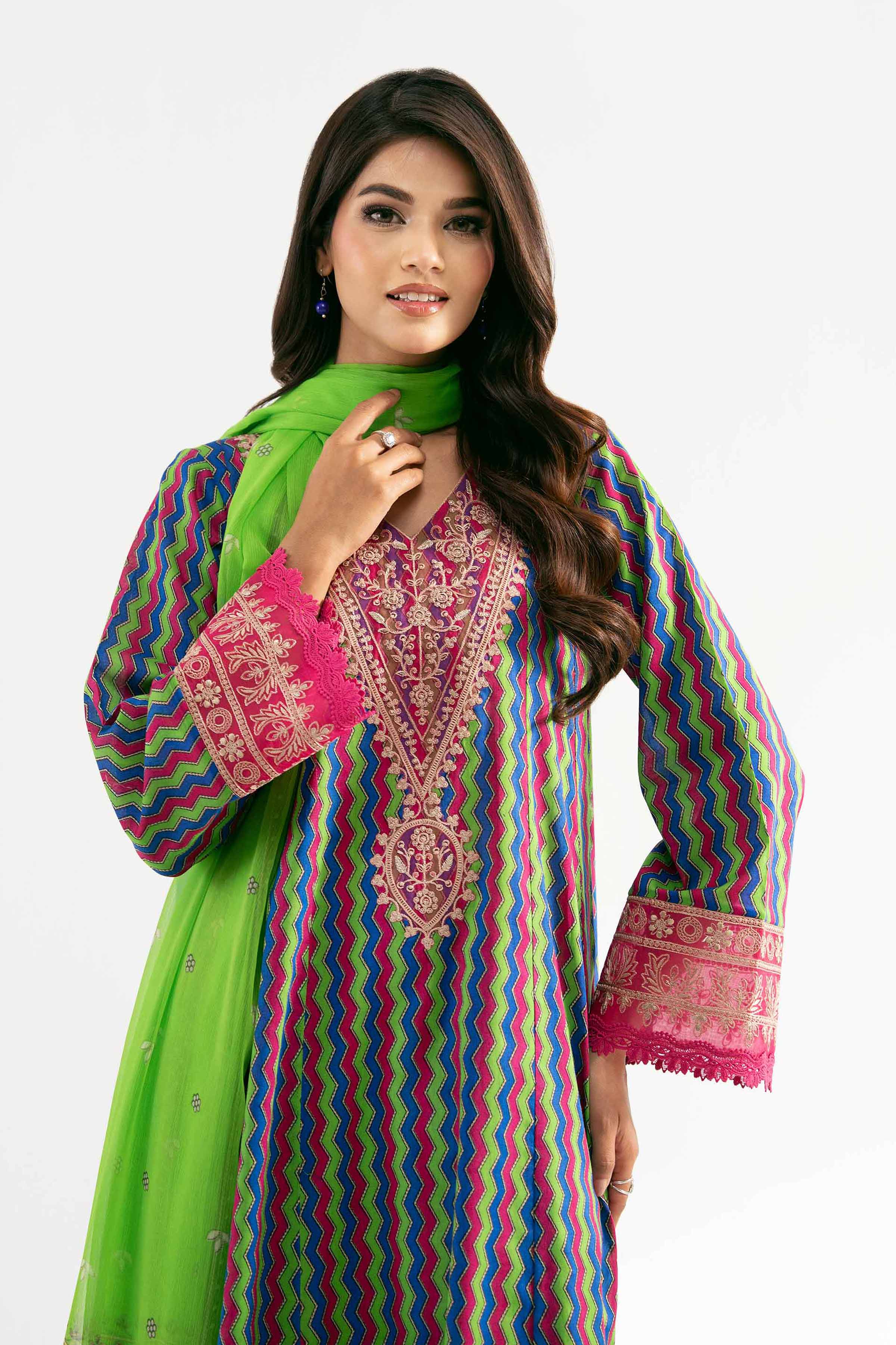 Nishat Linen 3 Piece - Digital Printed Embroidered Suit - 42501699 Online Shopping