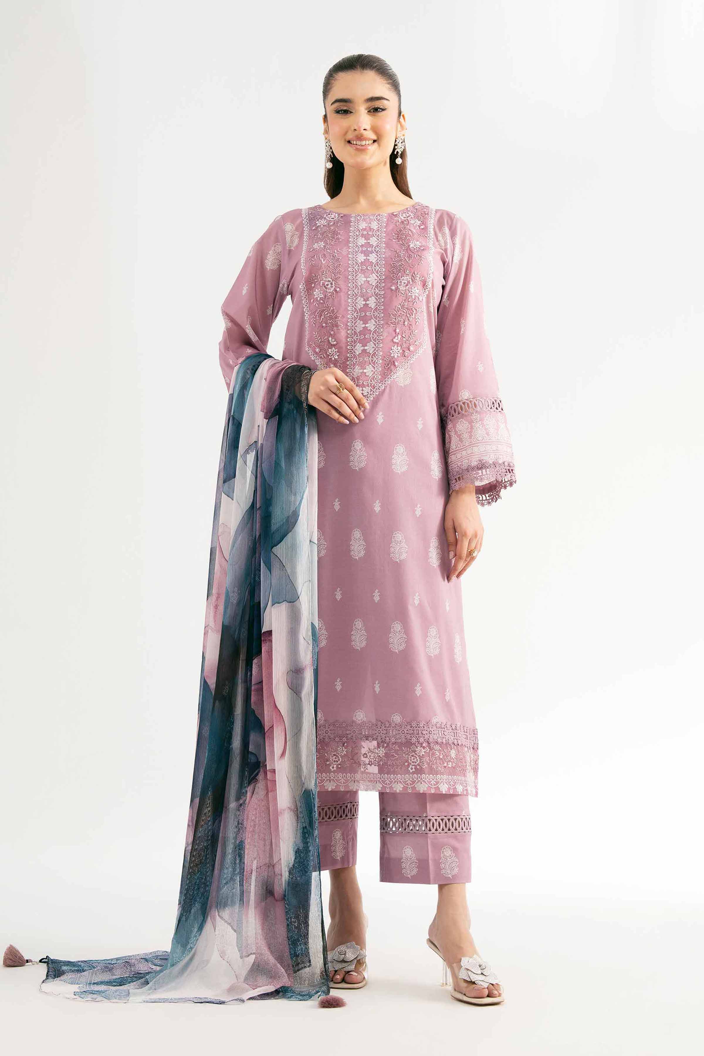 Nishat Linen 3 Piece - Digital Printed Embroidered Suit - 42501702 Online Shopping