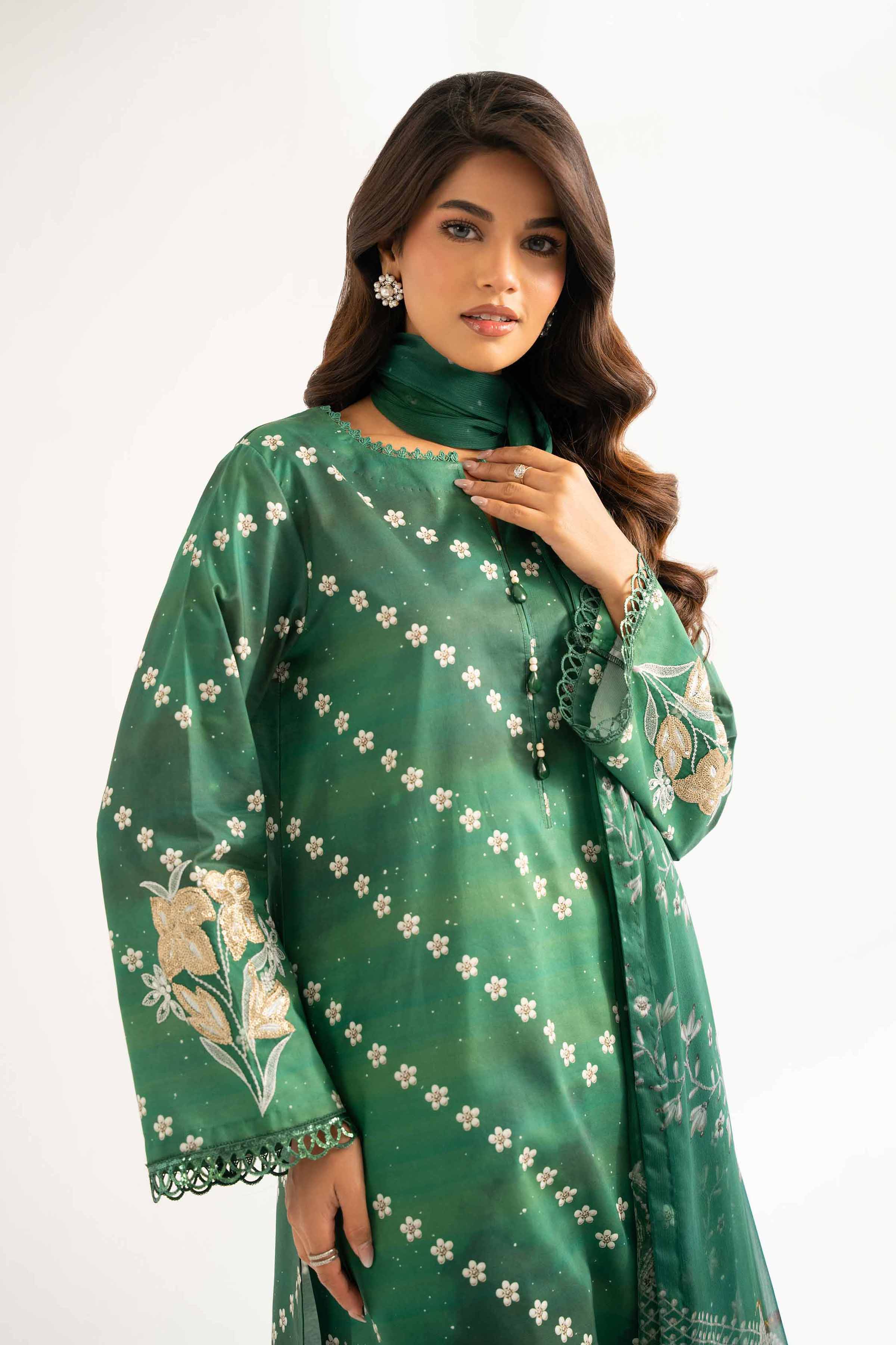 Nishat Linen 3 Piece - Digital Printed Embroidered Suit - 42501707 Online Shopping
