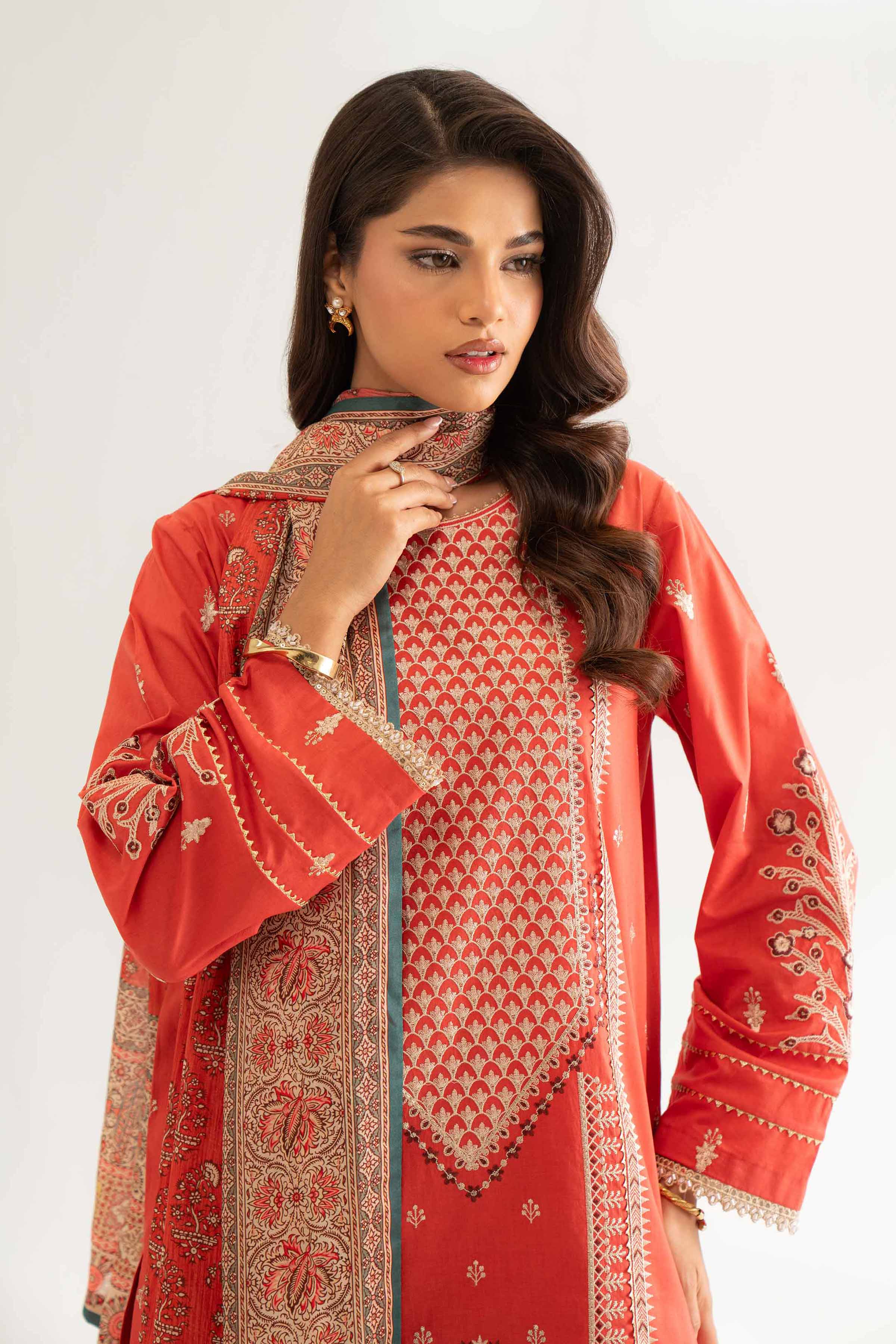 Nishat Linen 3 Piece - Digital Printed Embroidered Suit - 42501715 Online Shopping