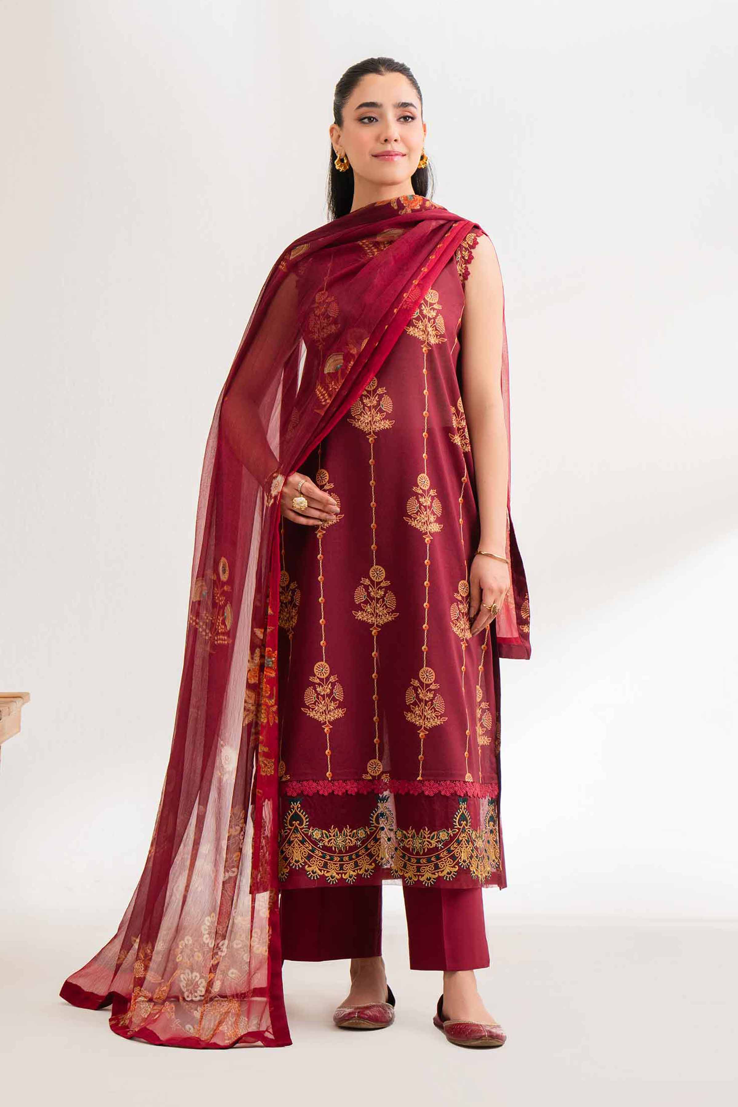 Nishat Linen 2 Piece - Digital Printed Embroidered Suit - 42501722 Online Shopping