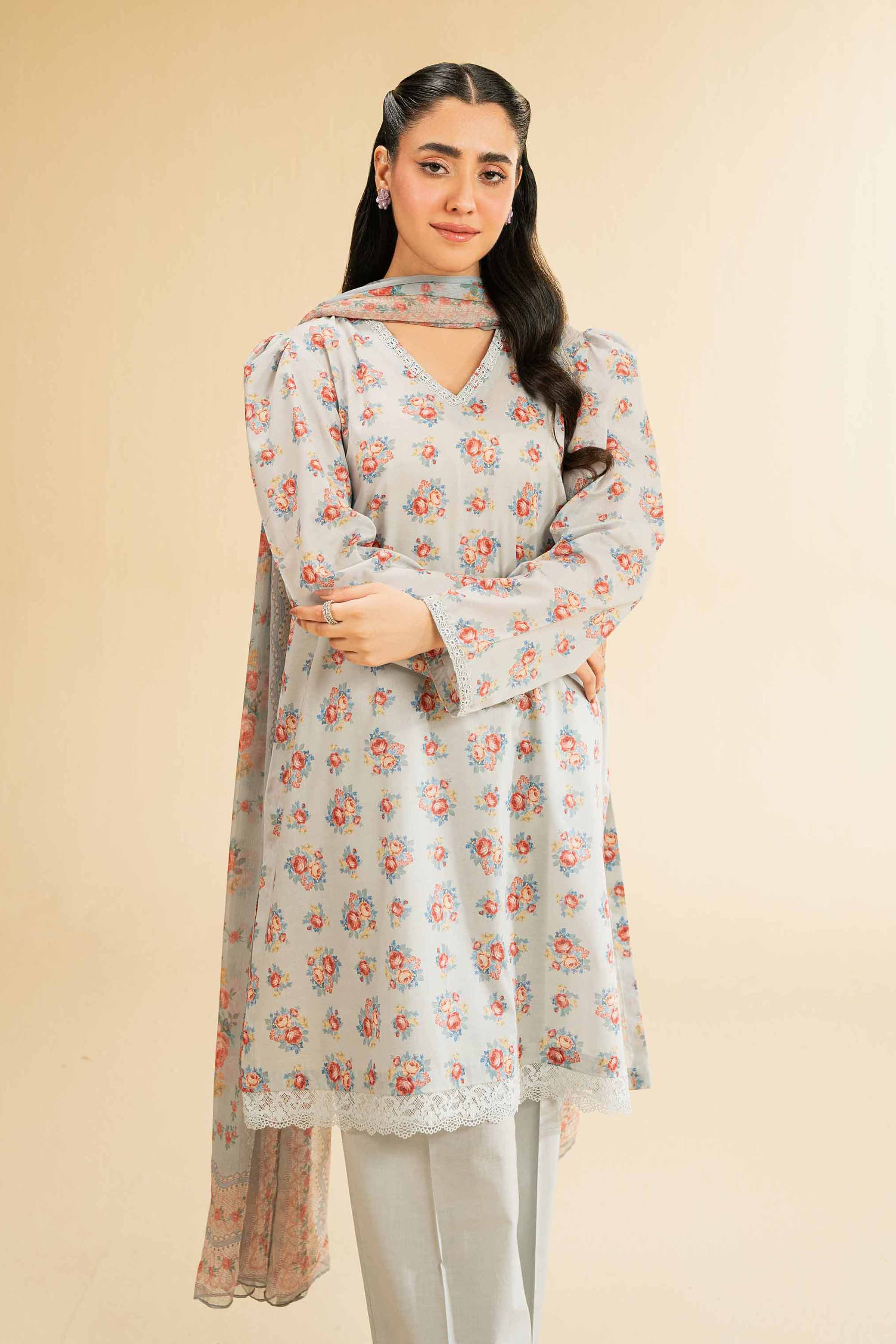 Nishat Linen 2 Piece - Digital Printed Embroidered Suit - 42501736 Online Shopping