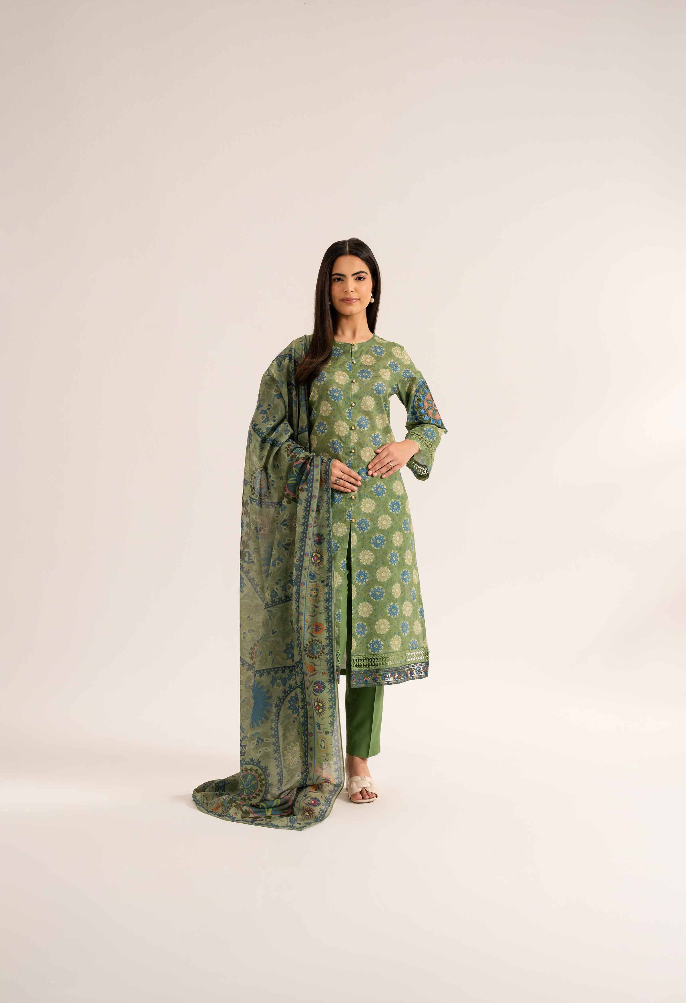 Nishat Linen 2 Piece - Digital Printed Embroidered Suit - 42501766 Online Shopping