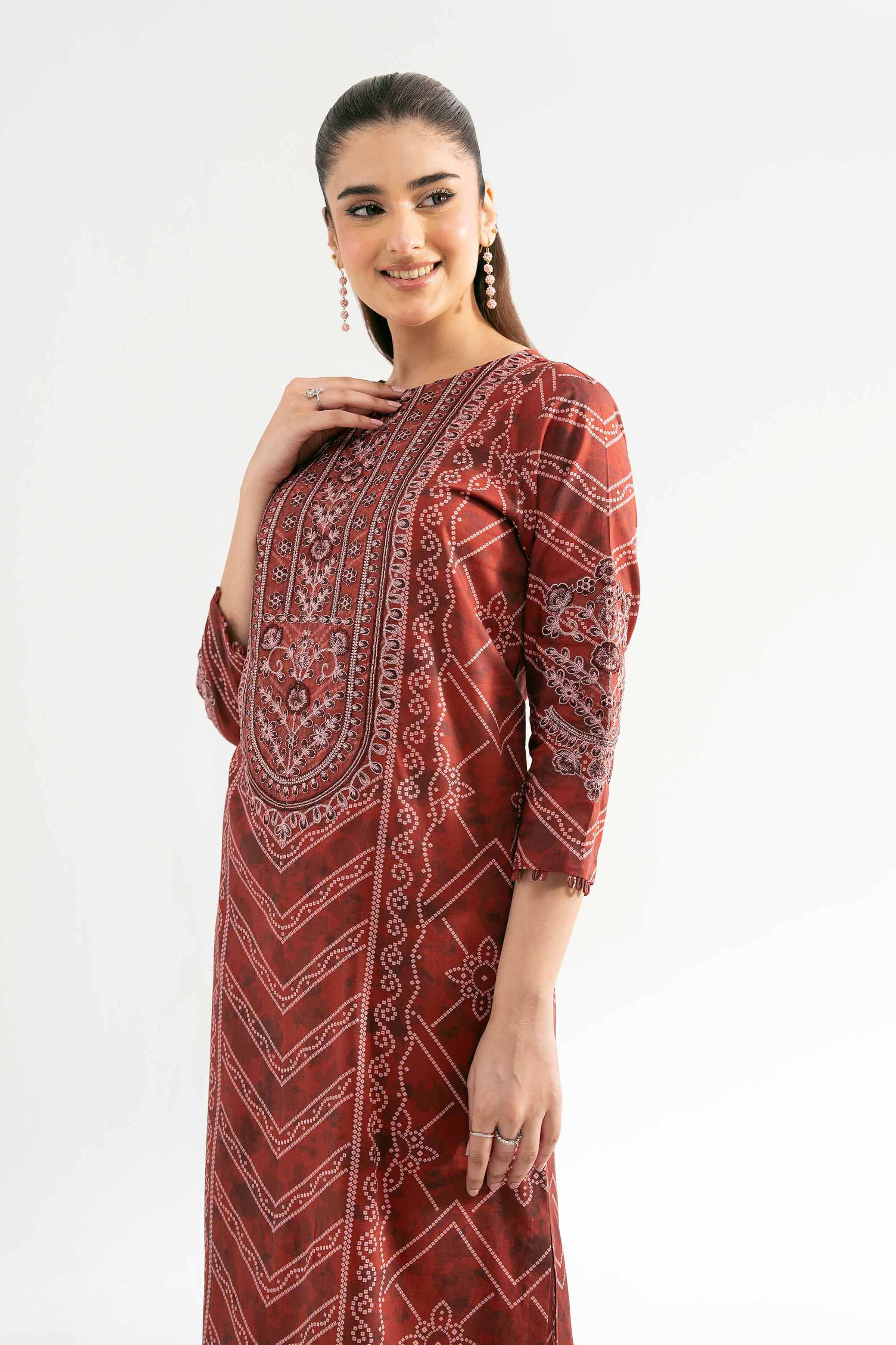 Nishat Linen 2 Piece - Digital Printed Embroidered Suit - 42501775 Online Shopping