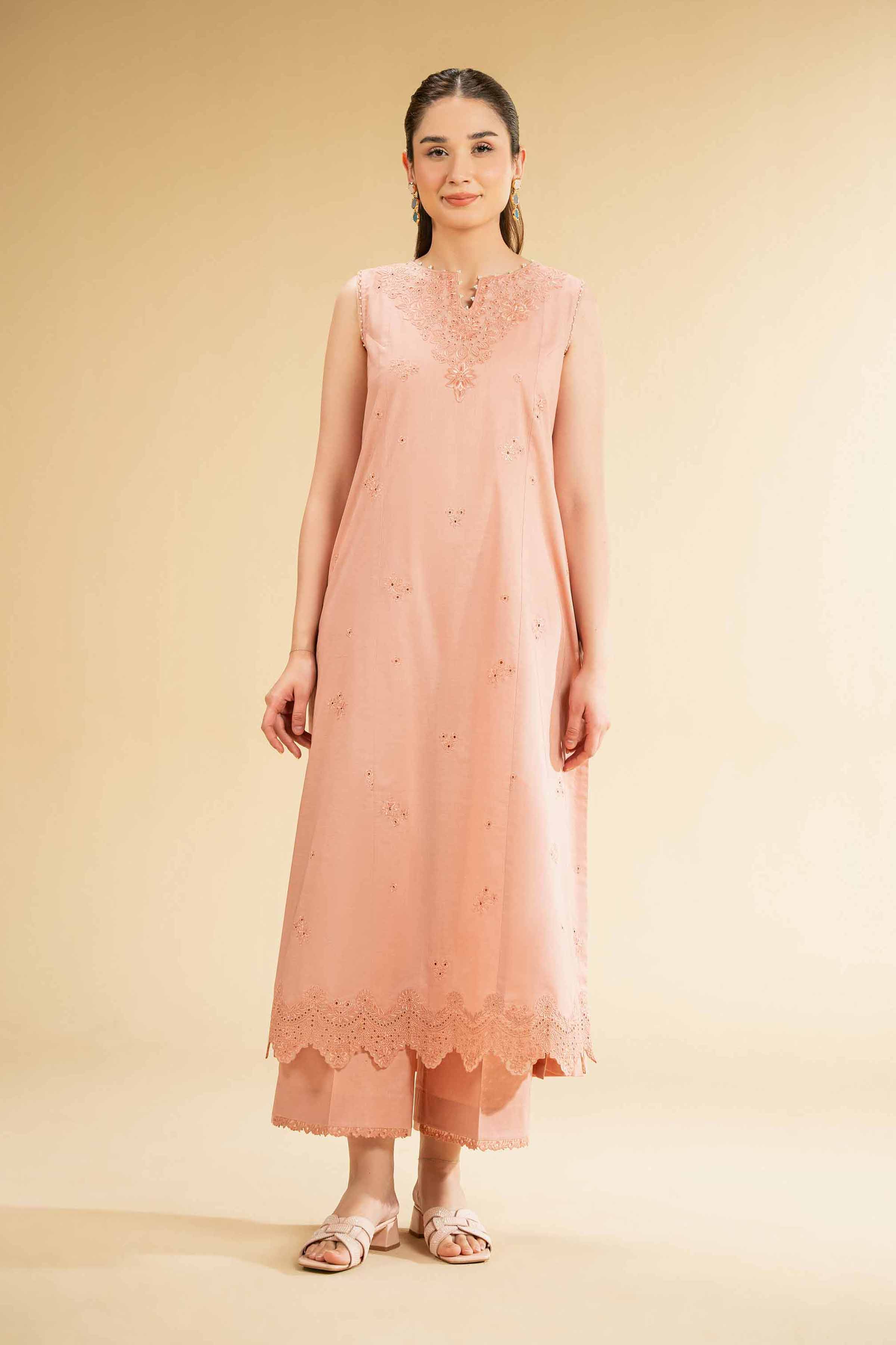Nishat Linen 2 Piece - Dyed Embroidered Suit - 42501793 Online Shopping